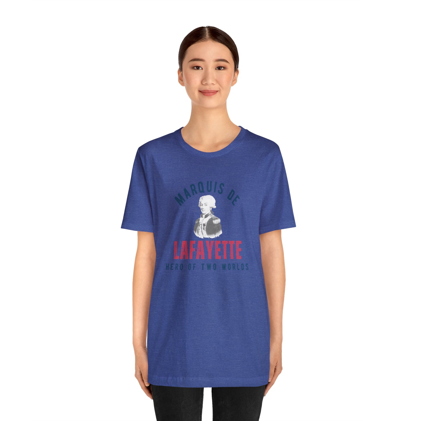 Lafayette Marquis de Lafayette Hero of Two Worlds T-shirt with portrait