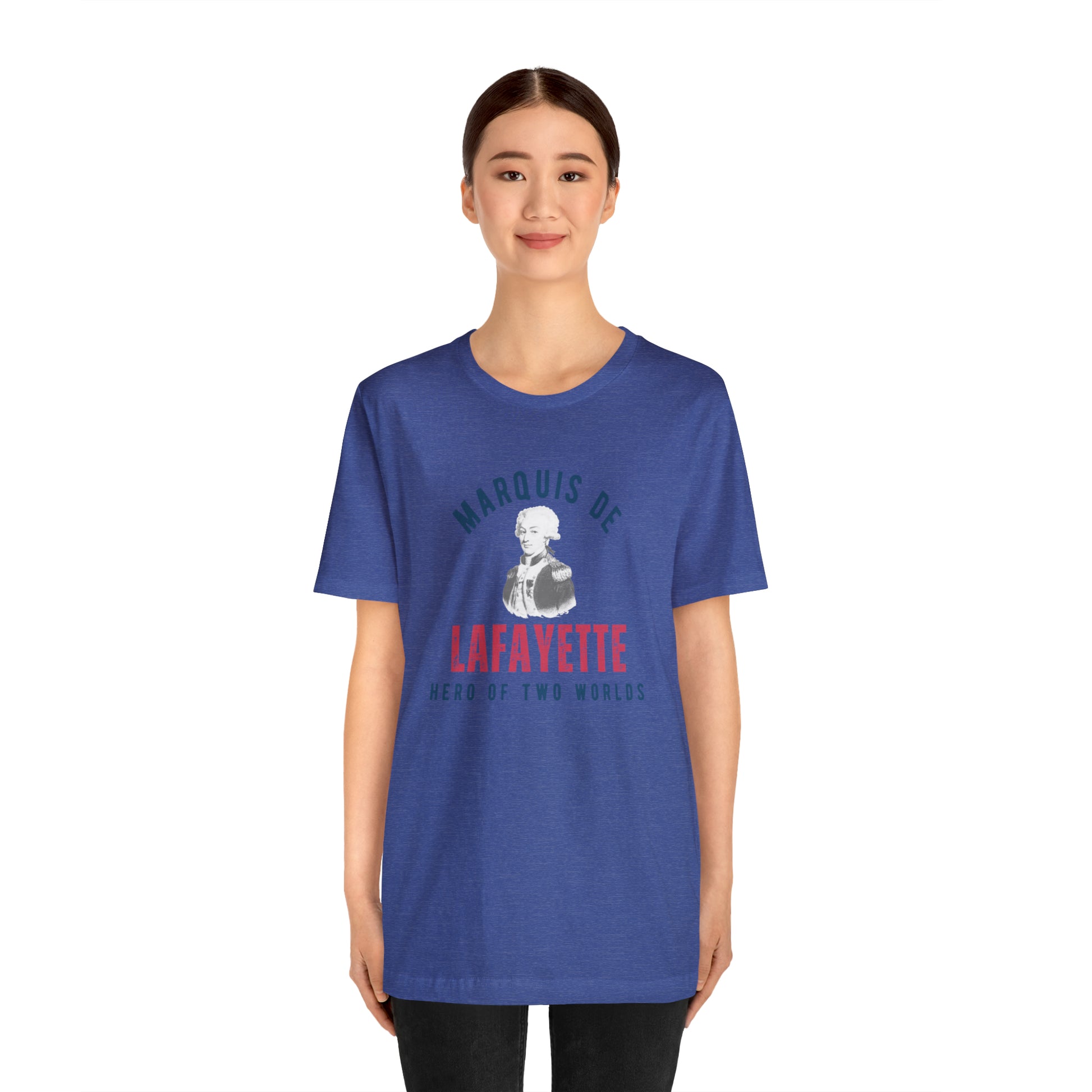 Lafayette Marquis de Lafayette Hero of Two Worlds T-shirt with portrait