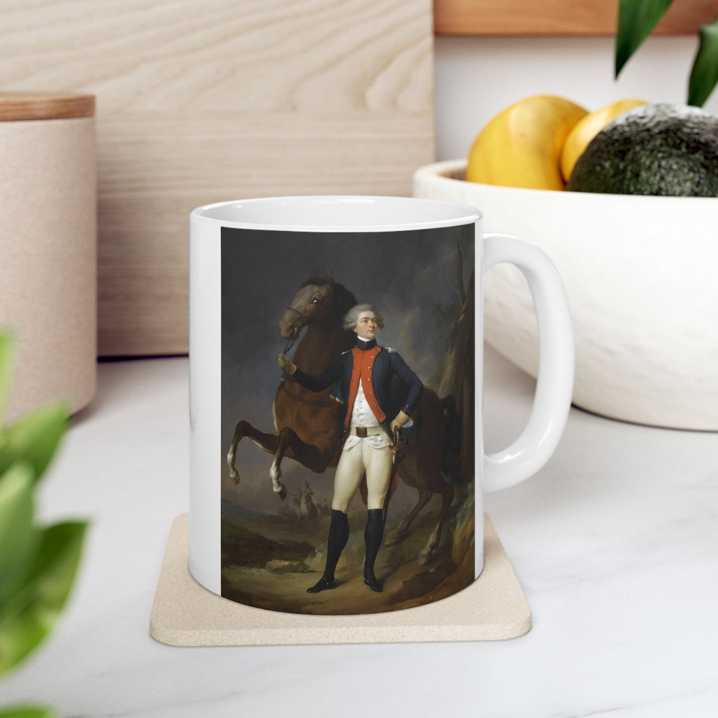 Lafayette Mug - 11oz White Ceramic - American Revolution Portrait