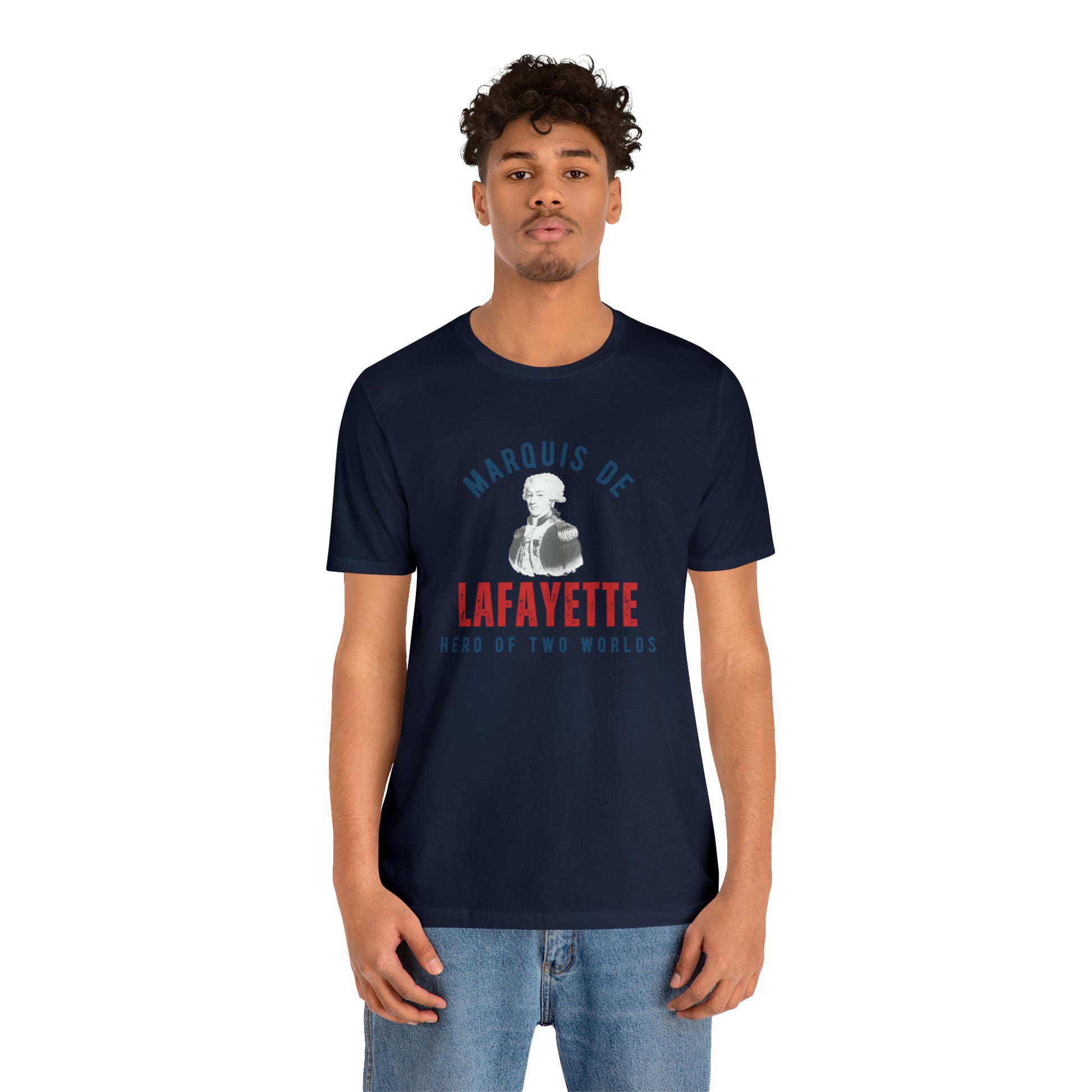 Lafayette Marquis de Lafayette Hero of Two Worlds T-shirt with portrait