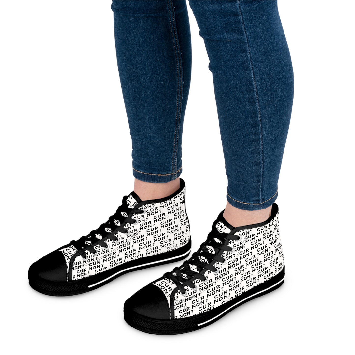 Marquis de Lafayette Women's High Top Sneakers - Cur Non, Why not
