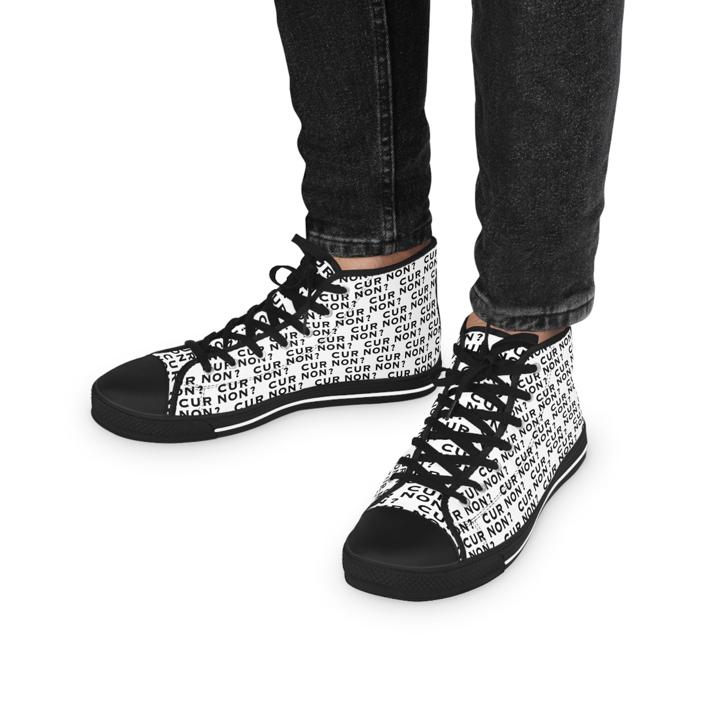Marquis de Lafayette Cur Non (Why Not) Men's High Top Sneakers - Lafayette, Motto
