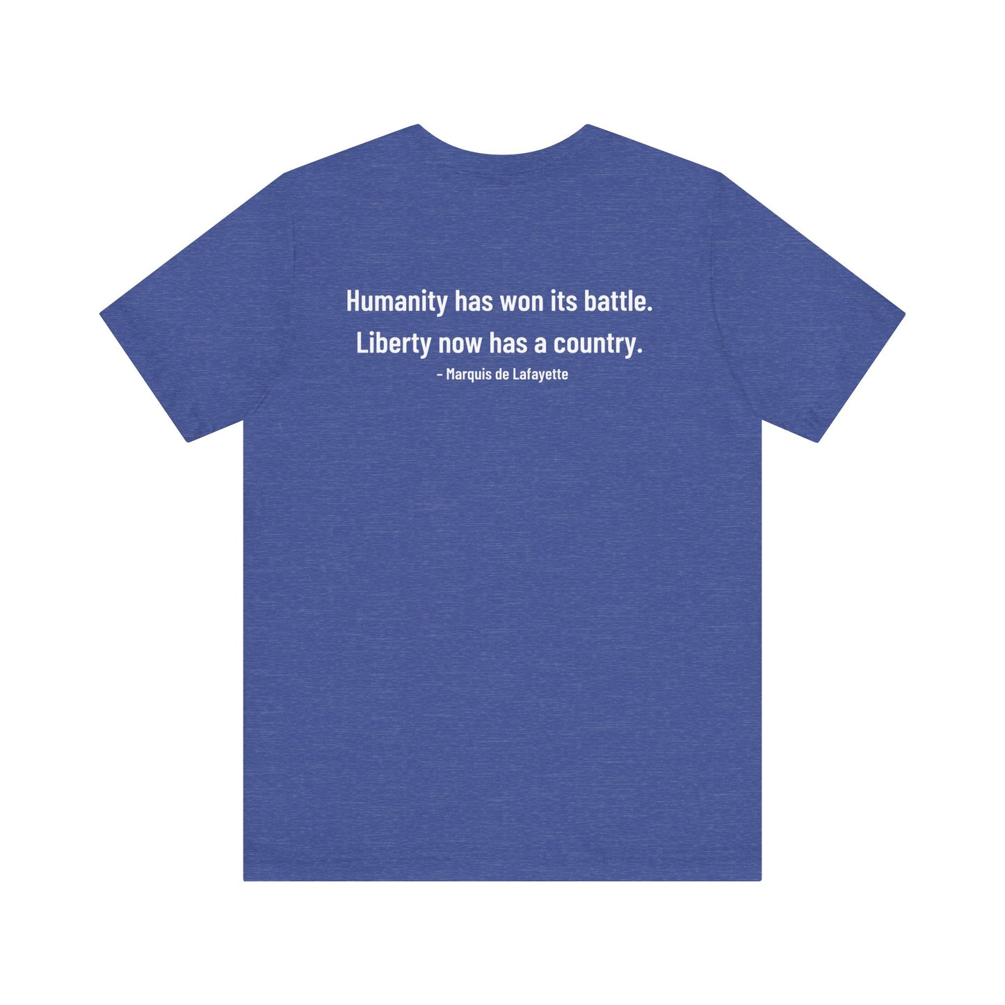 Marquis de Lafayette Silhouette Signature Unisex Jersey Short Sleeve Tee - With Lafayette Quote