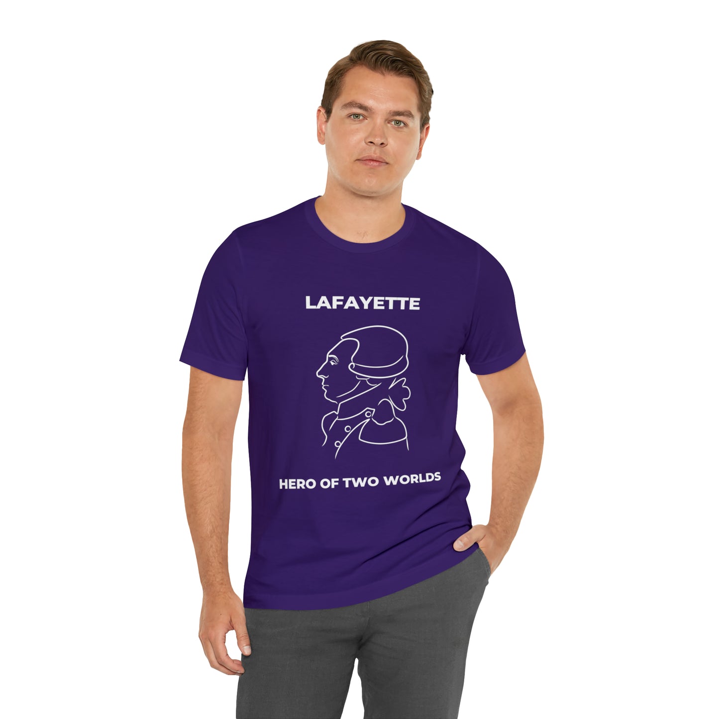 Lafayette Hero of Two Worlds Design - Marquis de Lafayette Unisex Jersey Short Sleeve Tee -