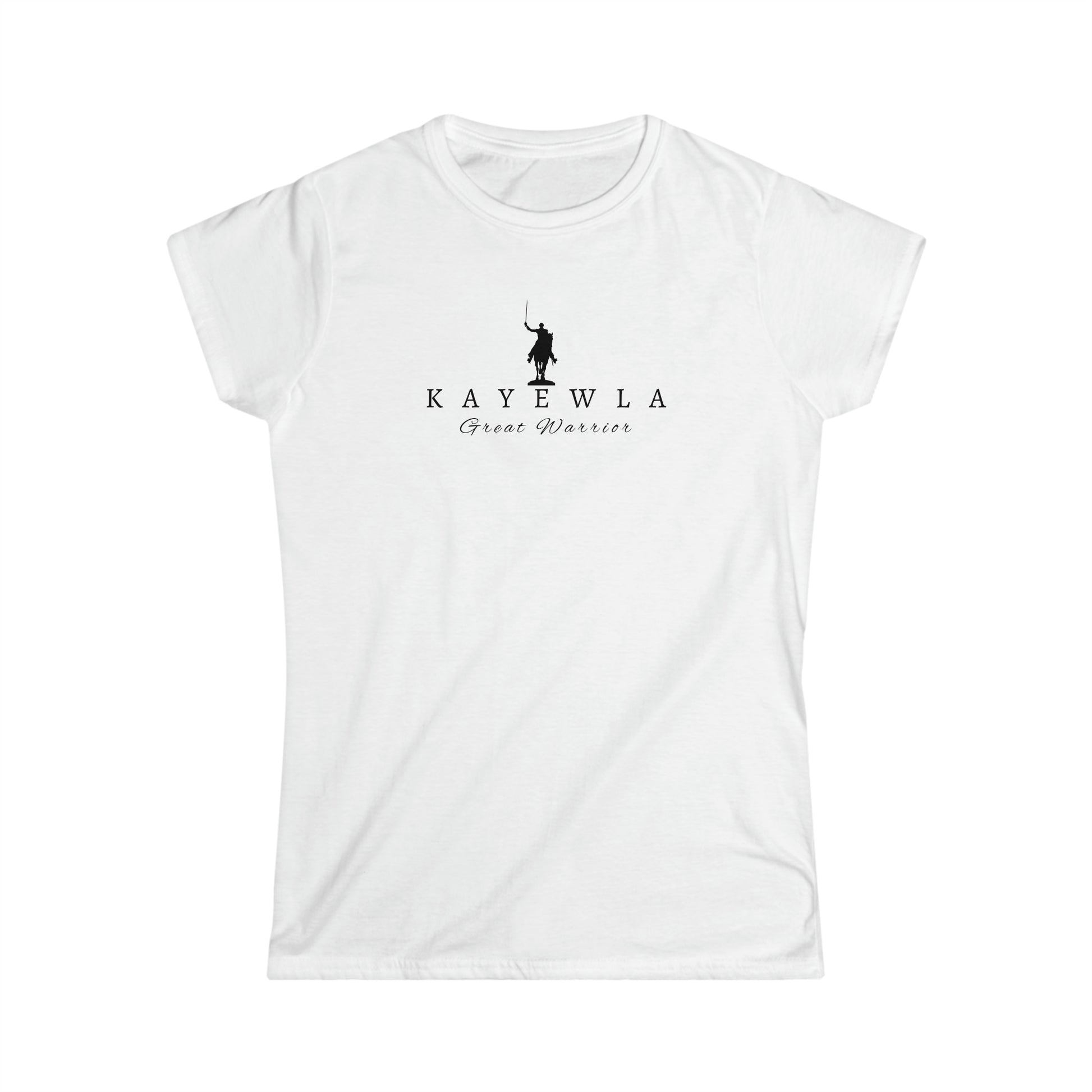 Lafayette Kayewla T-shirt Marquis de Lafayette on horseback on a tshirt with Kayewla name and Great Warrior written below