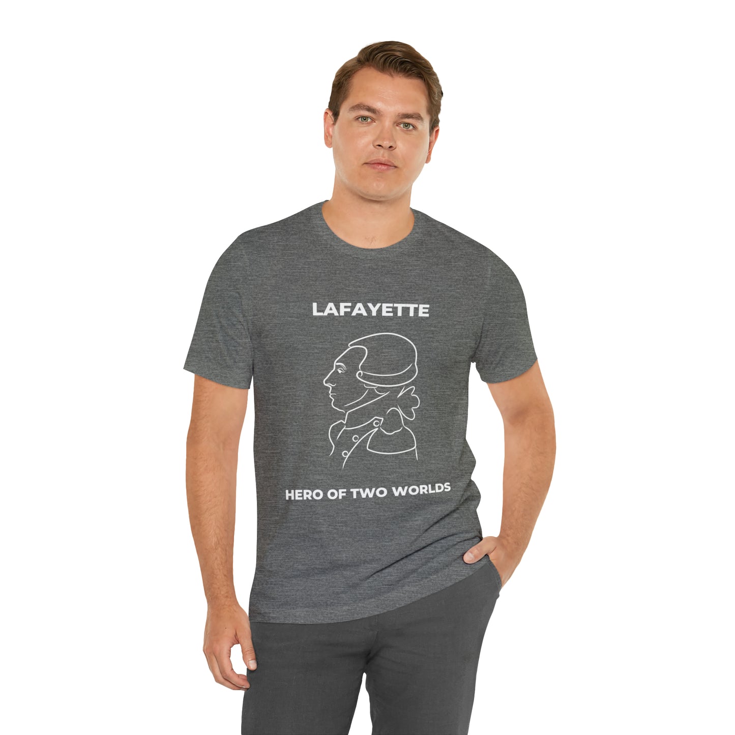 Lafayette Hero of Two Worlds Design - Marquis de Lafayette Unisex Jersey Short Sleeve Tee -