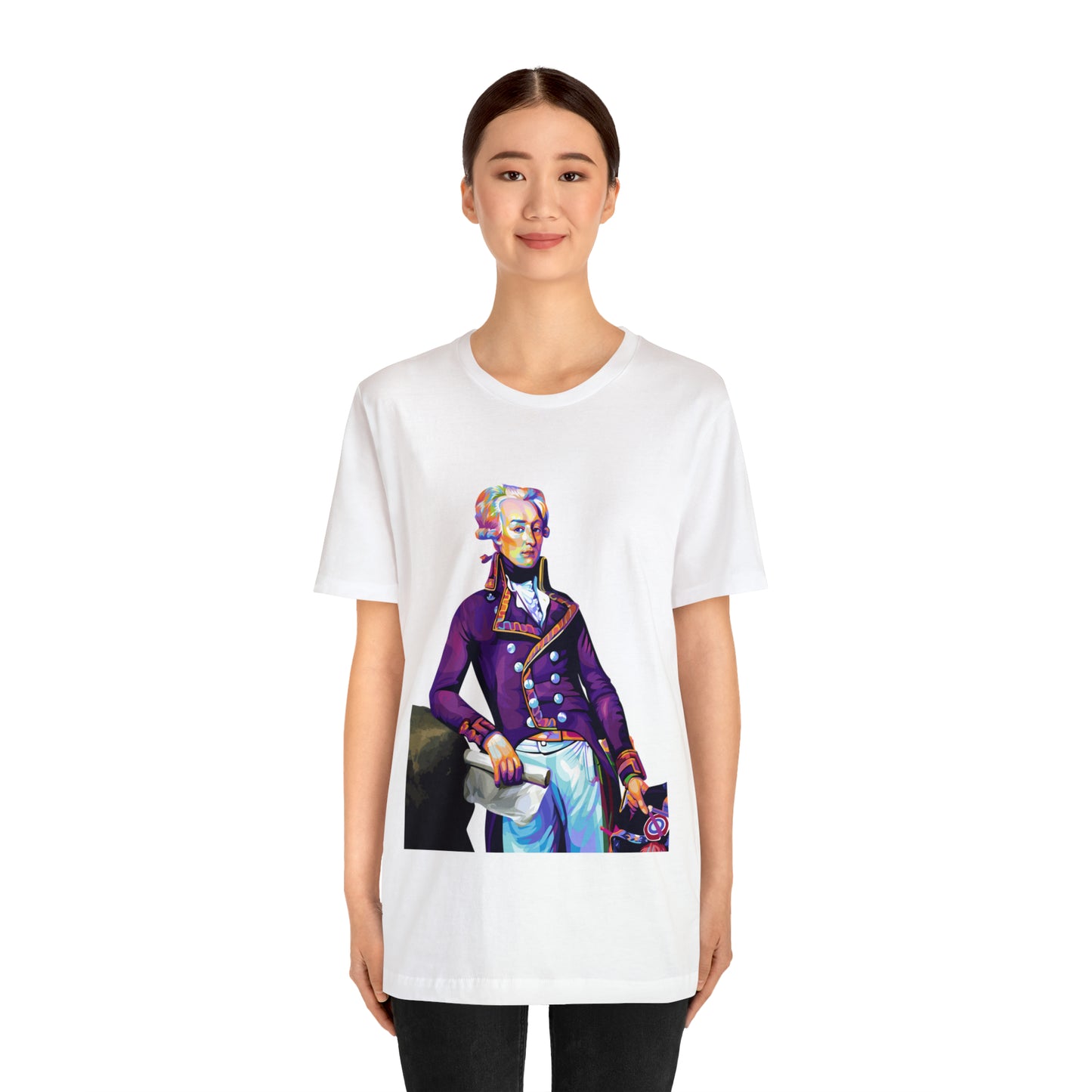 Marquis de Lafayette Pop Art portrait on a tshirt