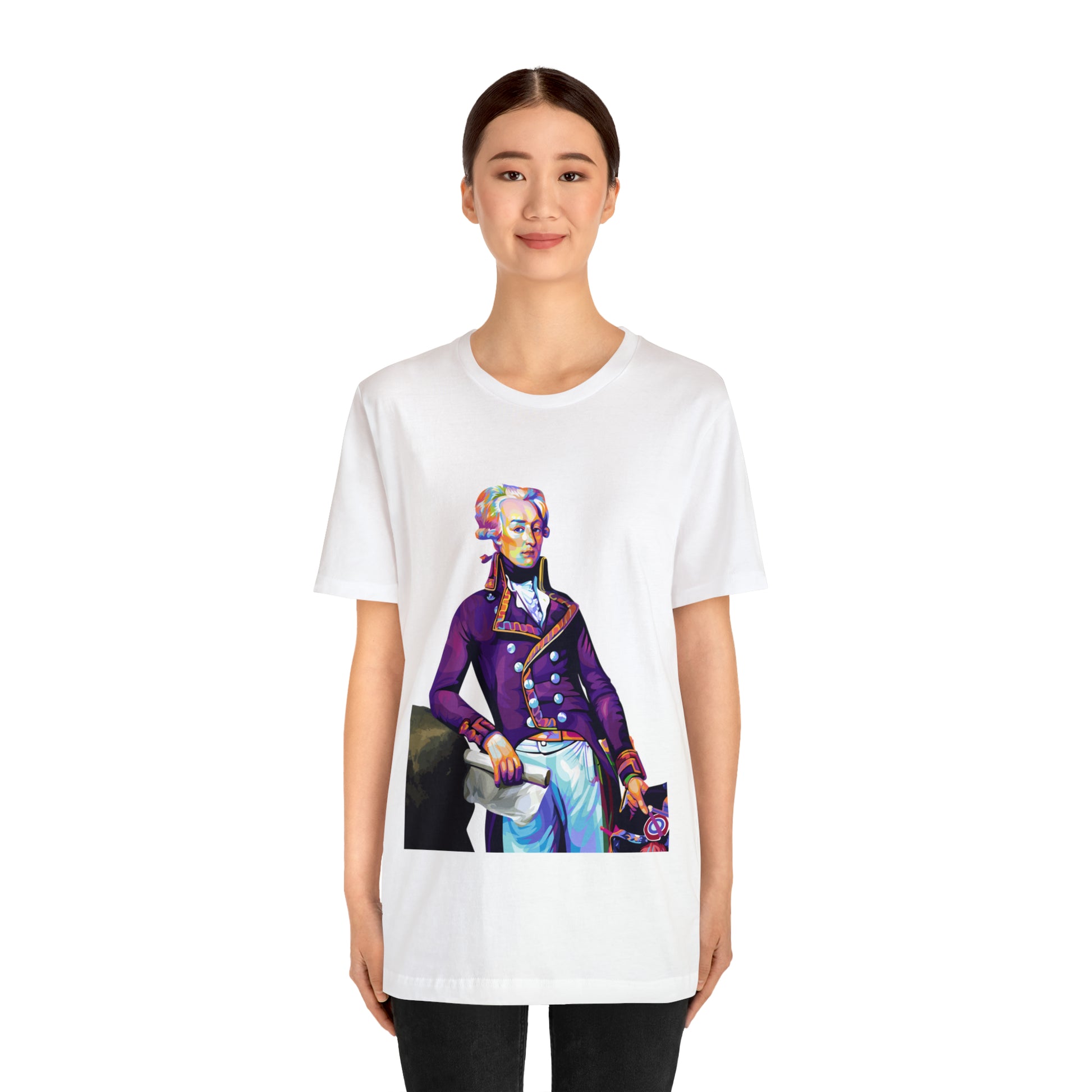 Marquis de Lafayette Pop Art portrait on a tshirt