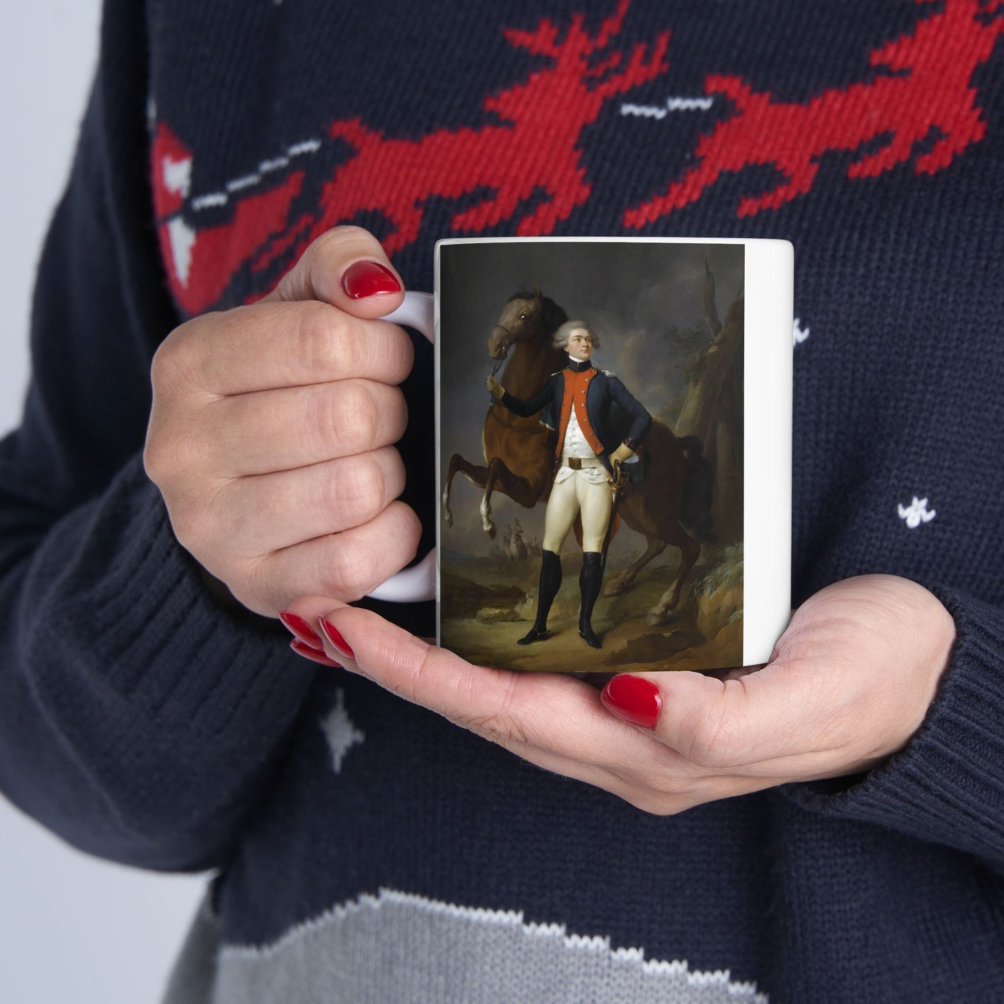 Lafayette Mug - 11oz White Ceramic - American Revolution Portrait