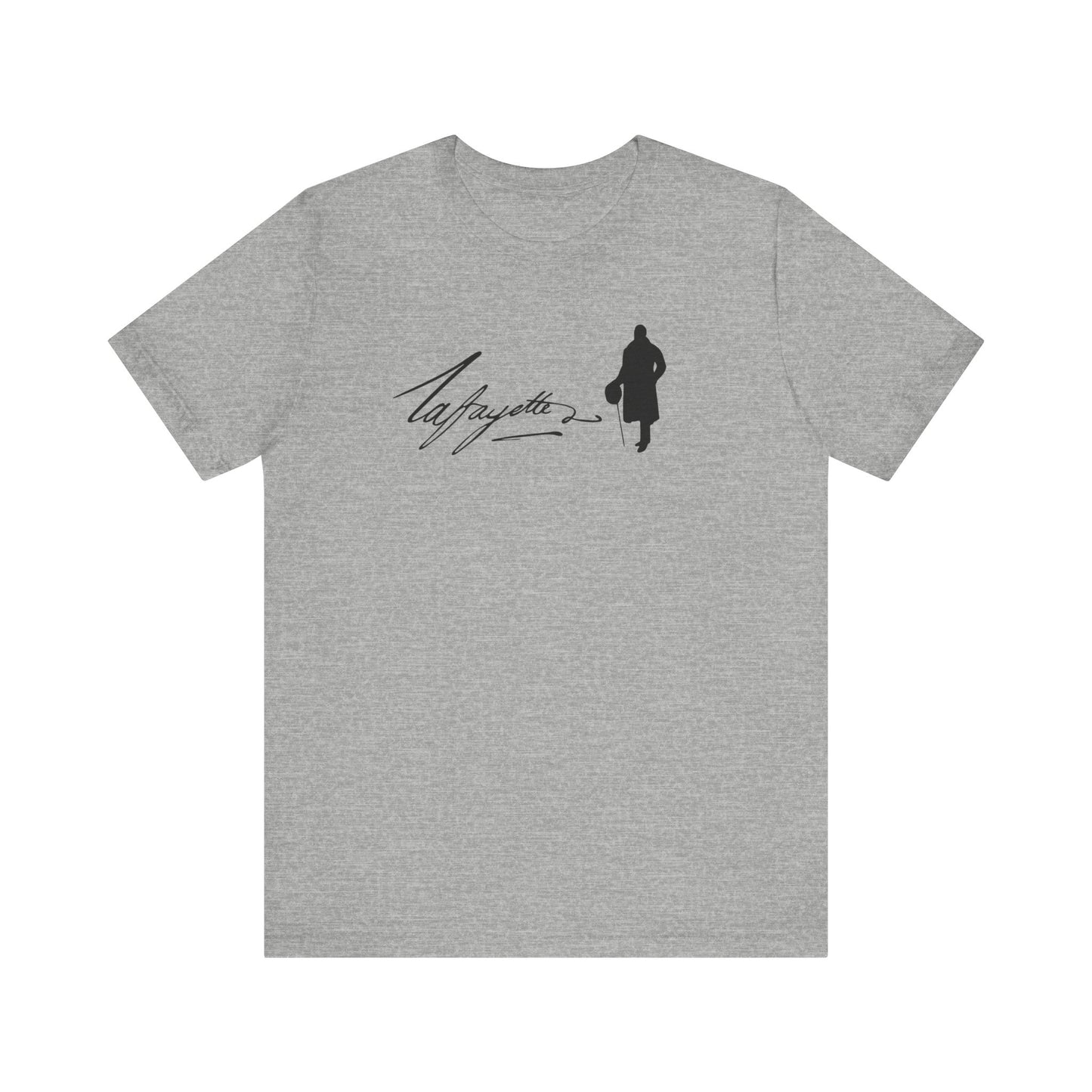 Marquis de Lafayette Silhouette Signature Unisex Jersey Short Sleeve Tee - With Lafayette Quote