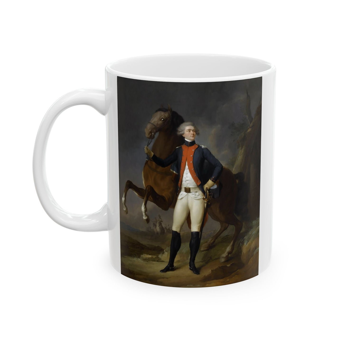 Lafayette Mug - 11oz White Ceramic - American Revolution Portrait