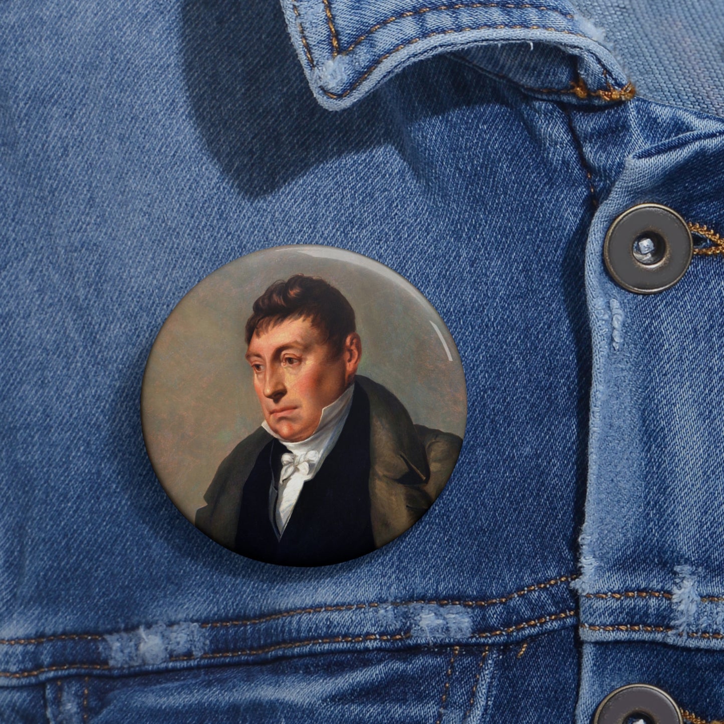1820's Gentleman Lafayette Button Pin - 2 sizes