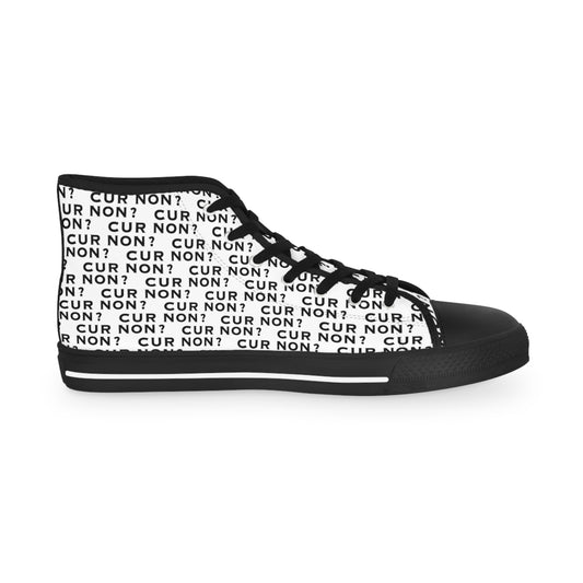 Marquis de Lafayette Cur Non (Why Not) Men's High Top Sneakers - Lafayette, Motto