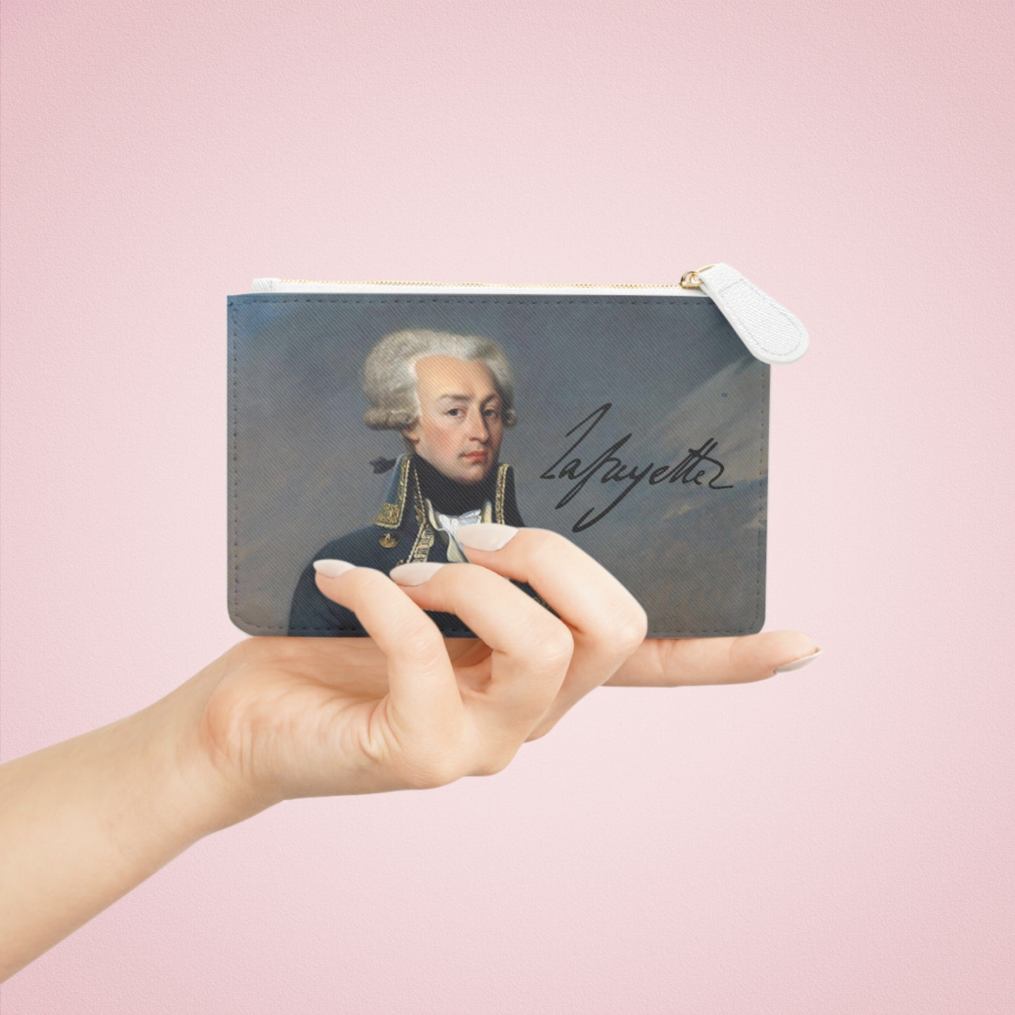 Lafayette Clutch Bag (White) - Marquis de Lafayette Fashion Accessory, History, Holidays, Christmas, Unique Gift