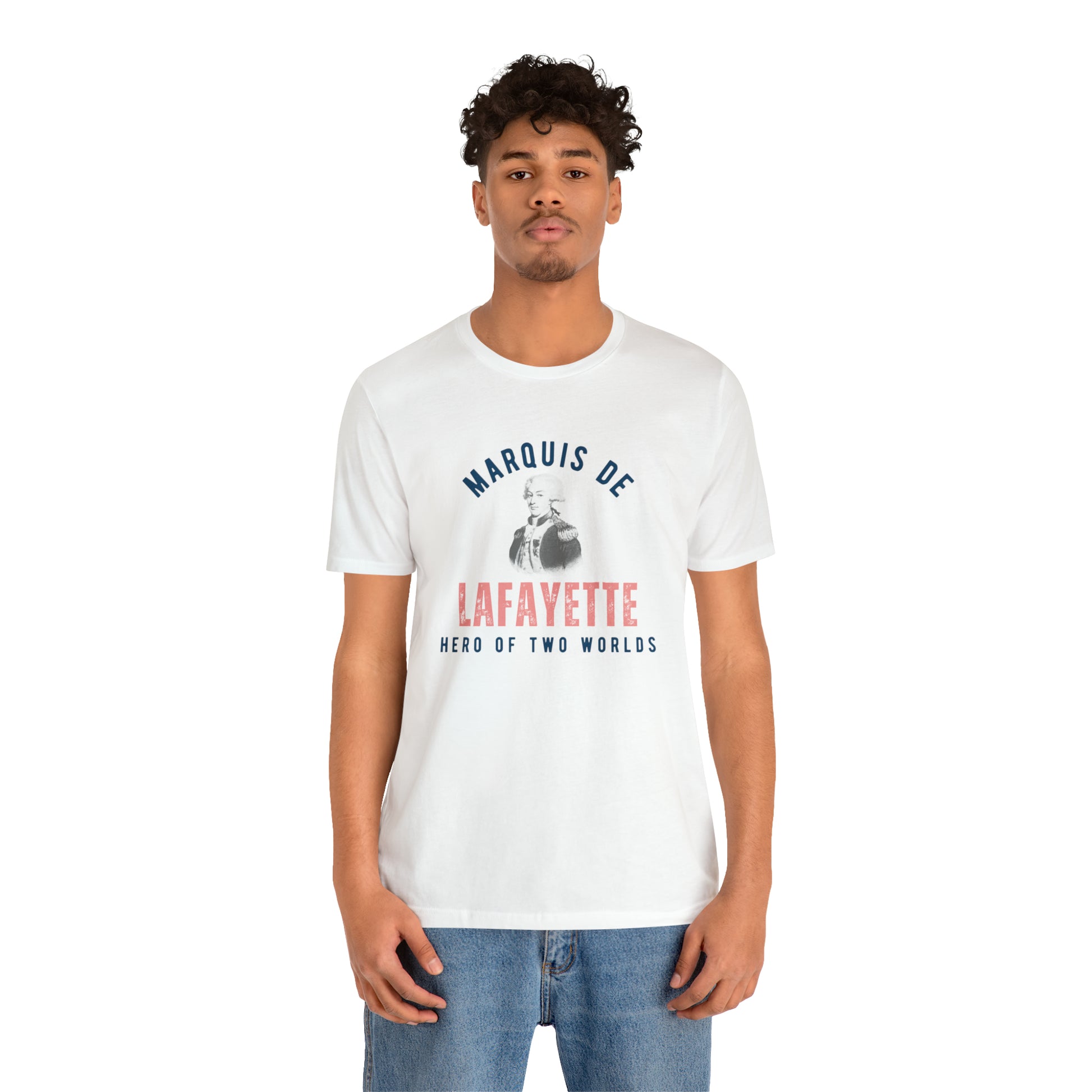 Lafayette Marquis de Lafayette Hero of Two Worlds T-shirt with portrait