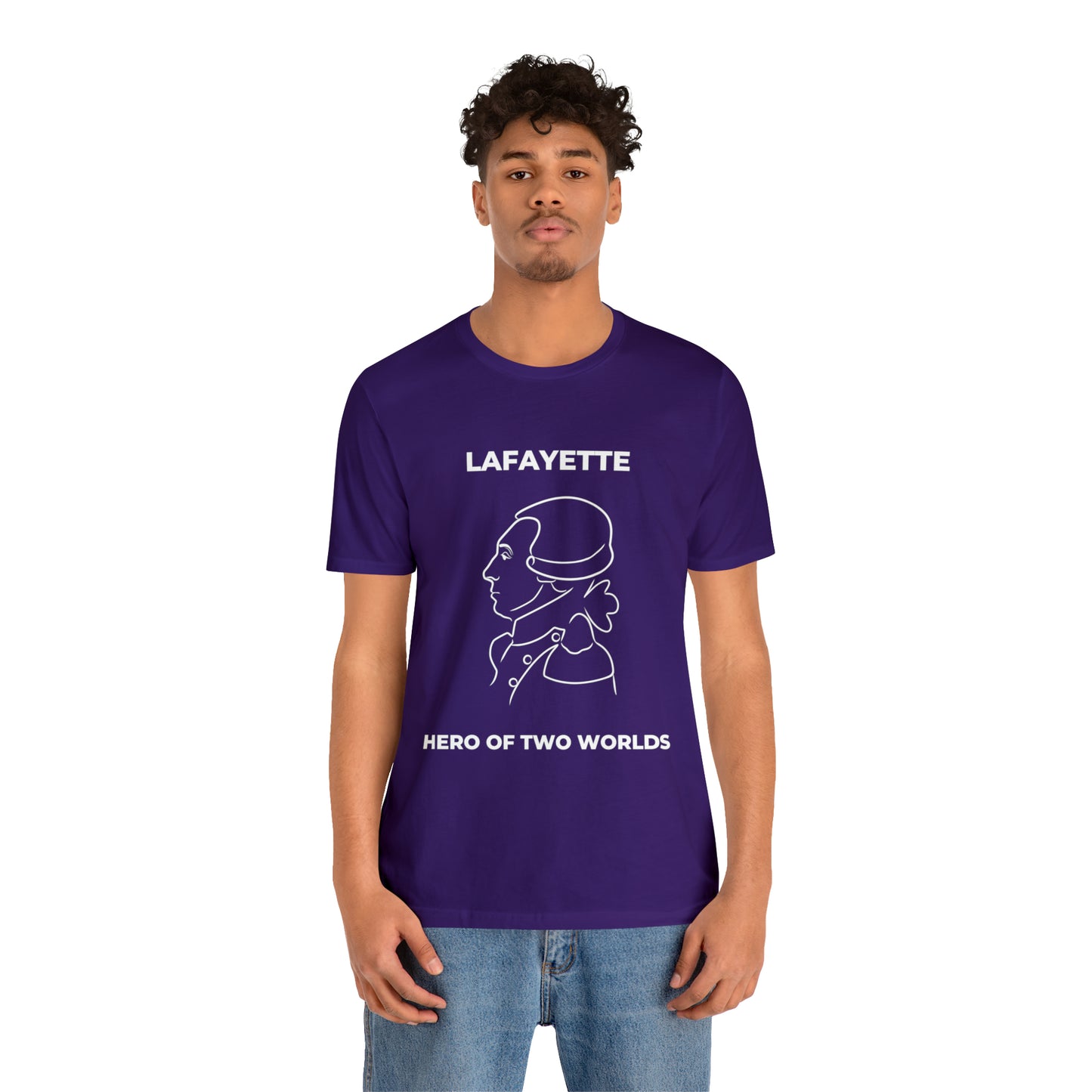 Lafayette Hero of Two Worlds Design - Marquis de Lafayette Unisex Jersey Short Sleeve Tee -