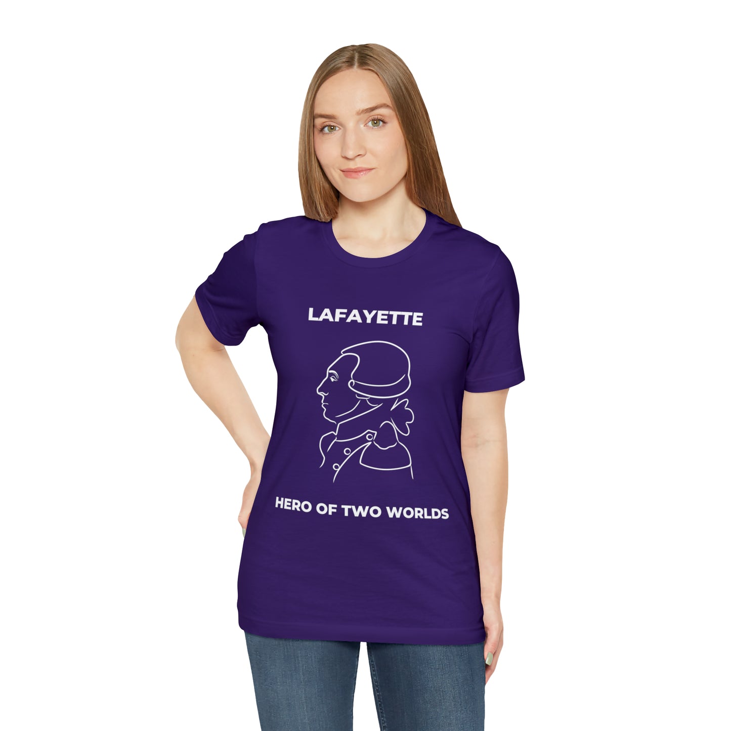 Lafayette Hero of Two Worlds Design - Marquis de Lafayette Unisex Jersey Short Sleeve Tee -