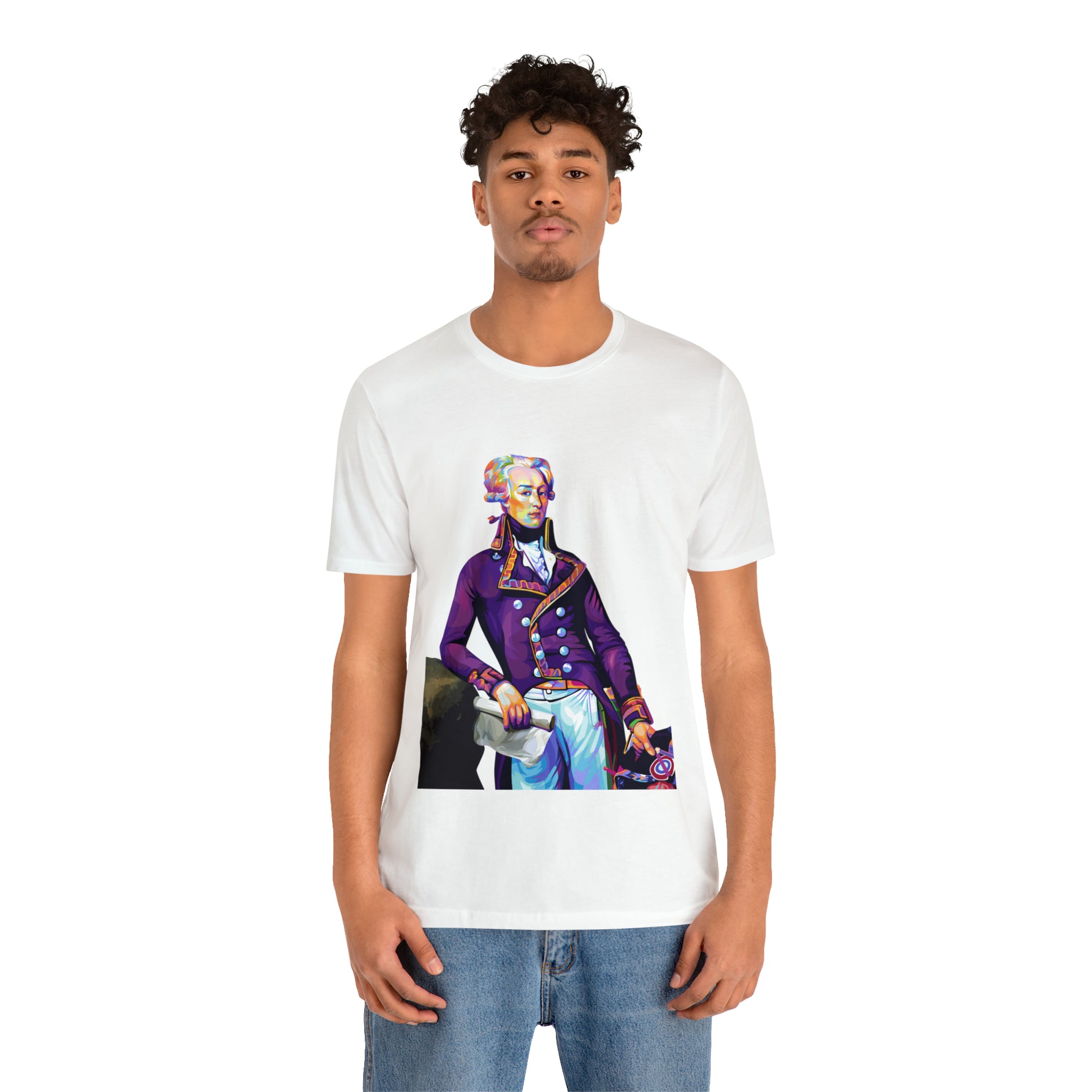 Marquis de Lafayette Pop Art portrait on a tshirt
