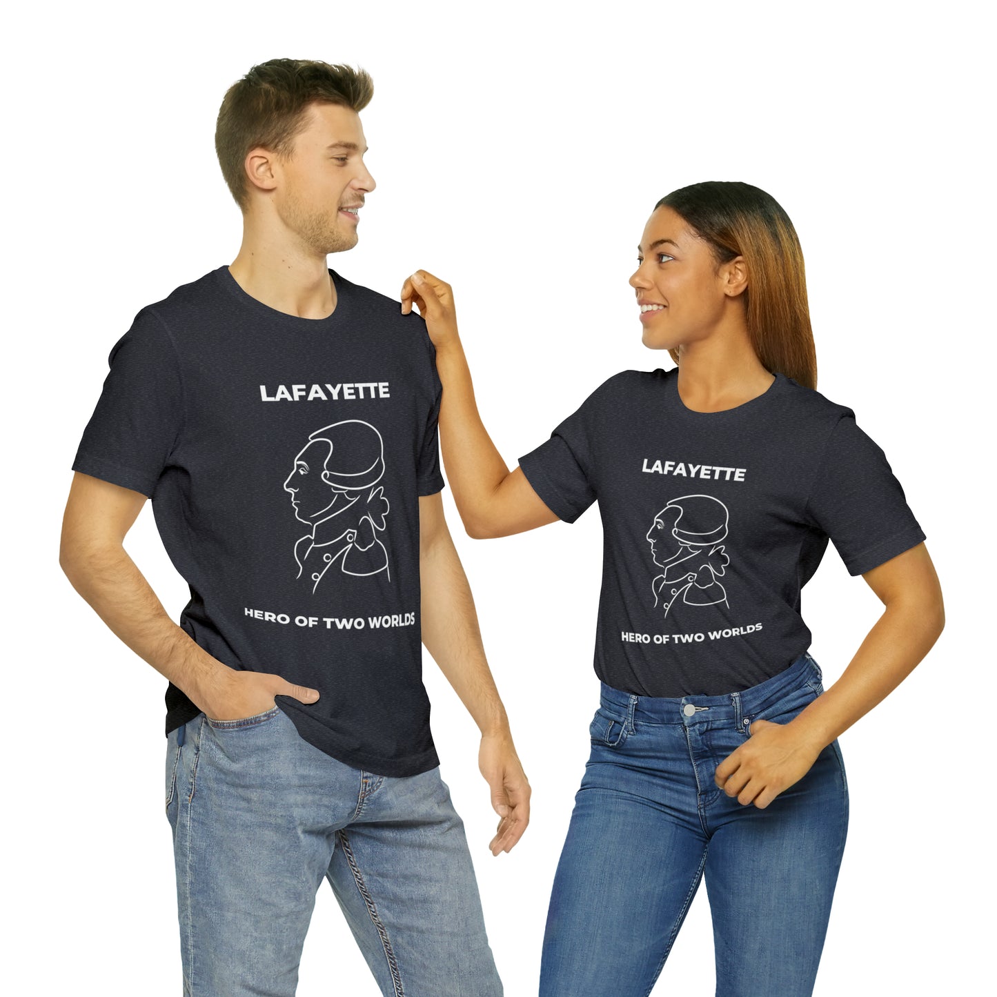 Lafayette Hero of Two Worlds Design - Marquis de Lafayette Unisex Jersey Short Sleeve Tee -