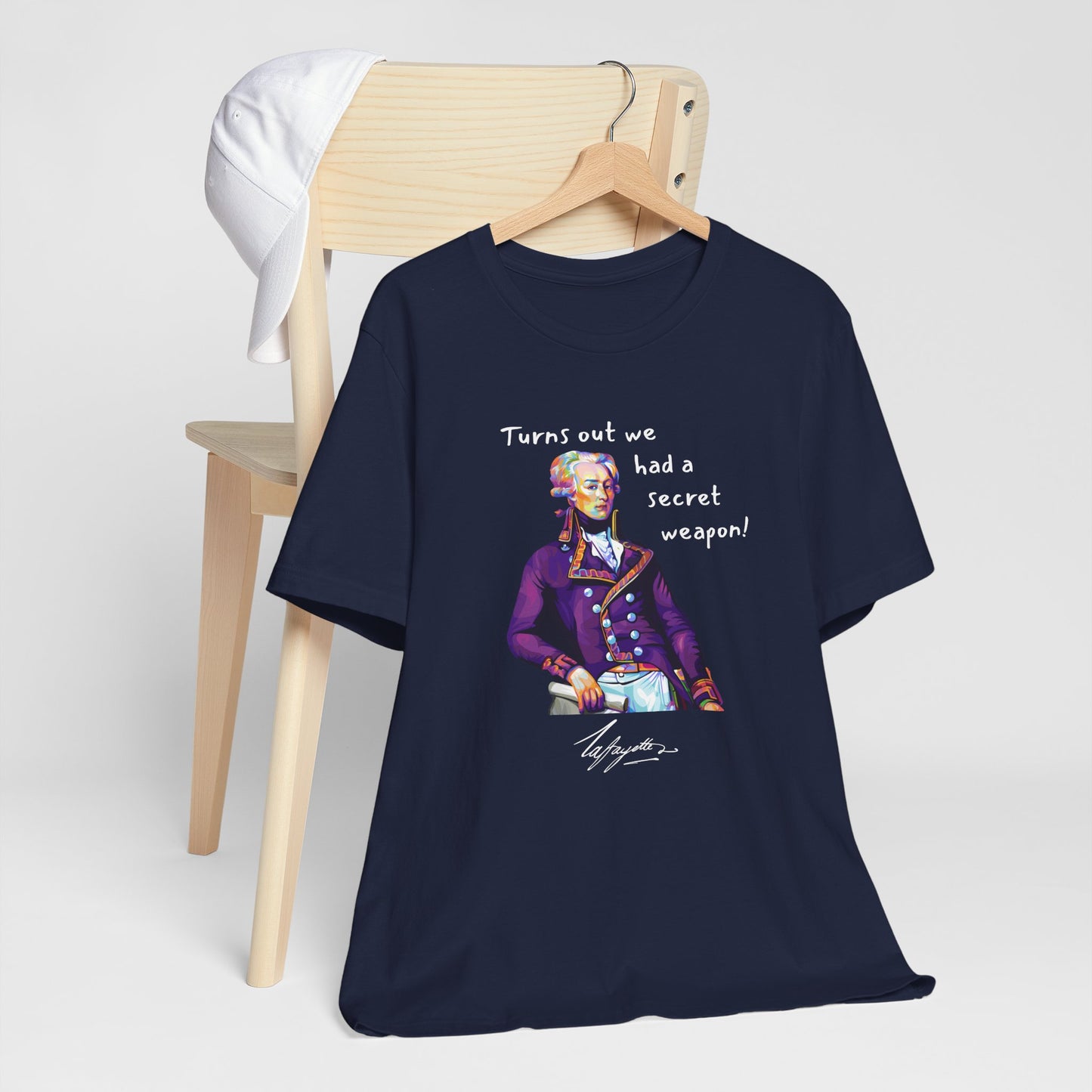 Marquis de Lafayette Unisex Tee - Turns out we had a secret weapon, pop art design