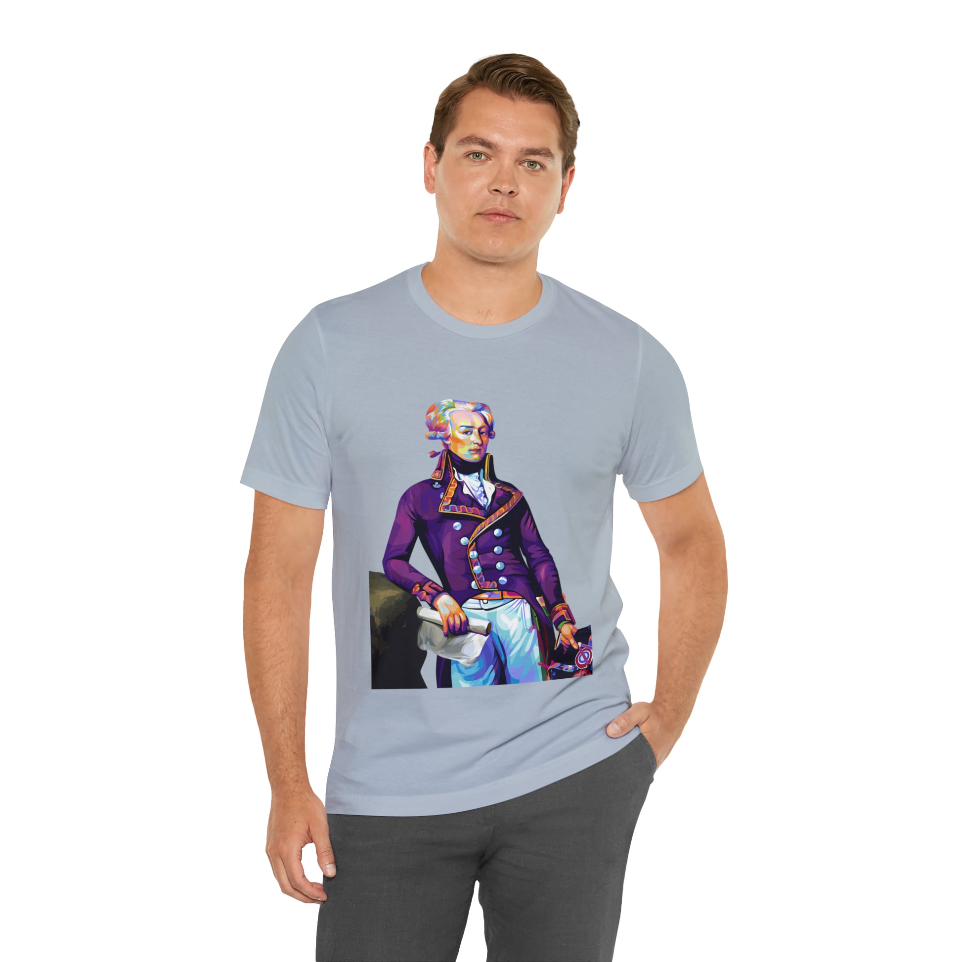 Marquis de Lafayette Pop Art portrait on a tshirt