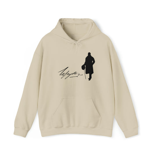 Lafayette Silhouette Signature Unisex Heavy Blend Hooded Sweatshirt - One-sided, No quote on the back