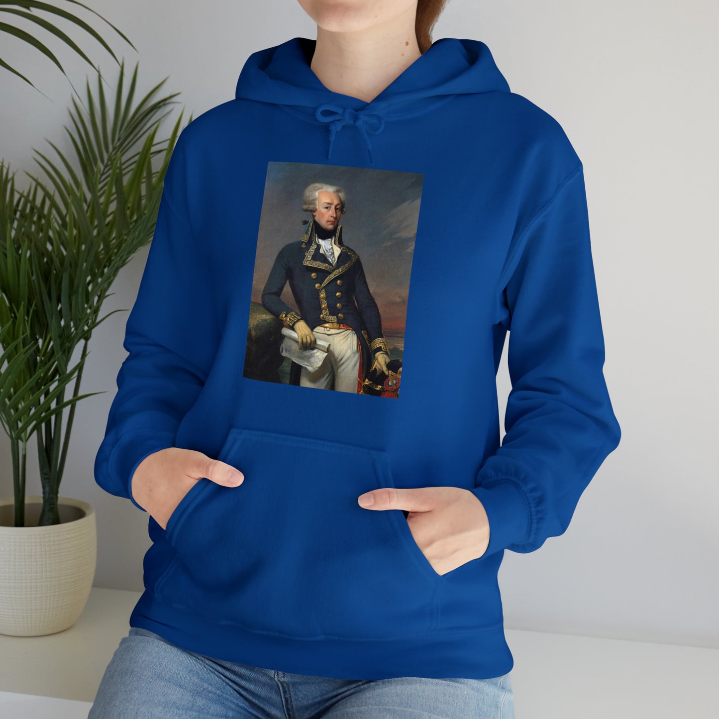 Two-Sided Marquis de Lafayette Classic Unisex Heavy Blend Hooded Sweatshirt With Quote