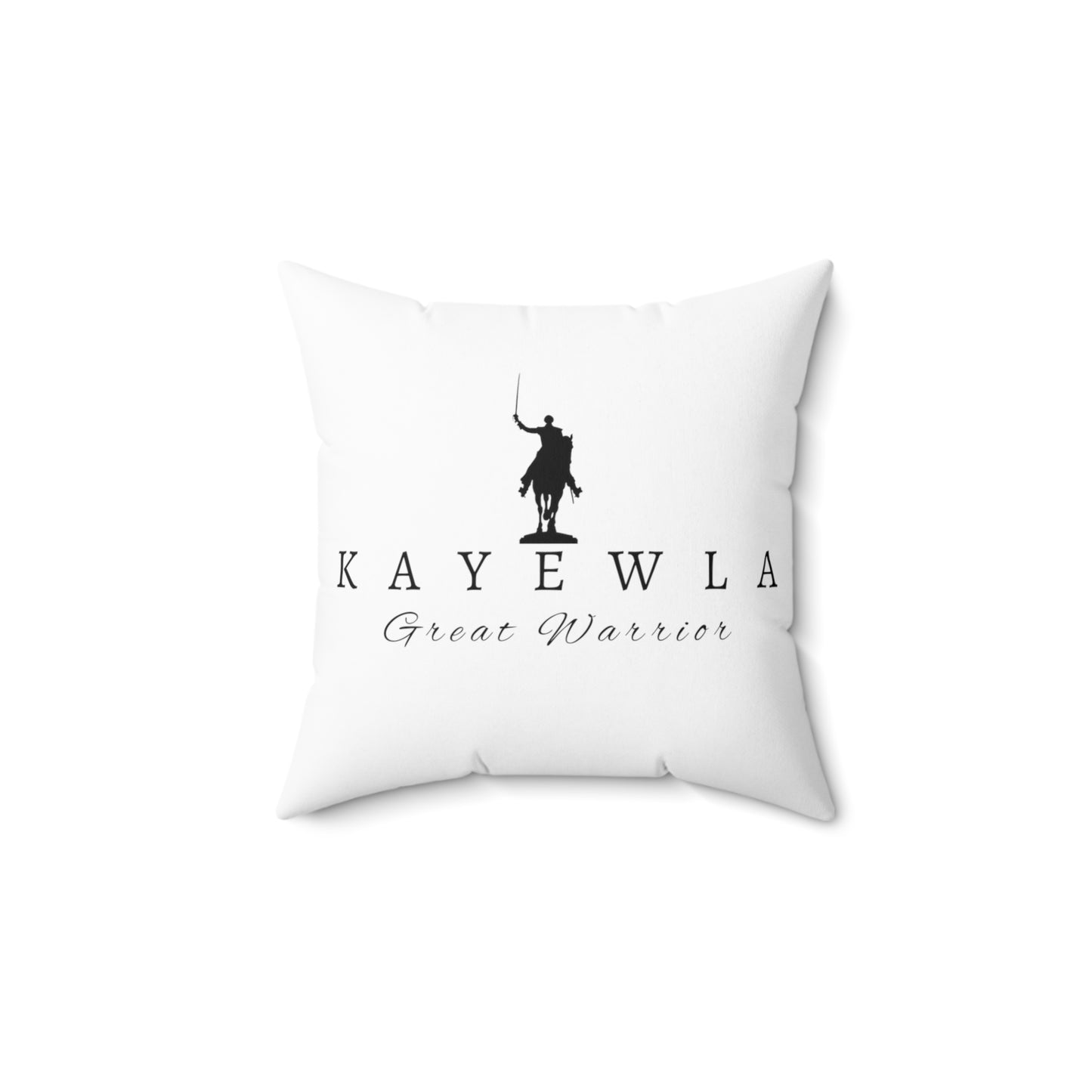 afayette Pillow with image of the Marquis de Lafayette and Kayewla name Great Warrior