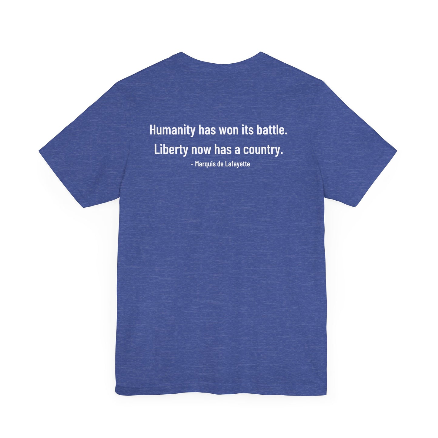 Marquis de Lafayette Silhouette Signature Unisex Jersey Short Sleeve Tee - With Lafayette Quote