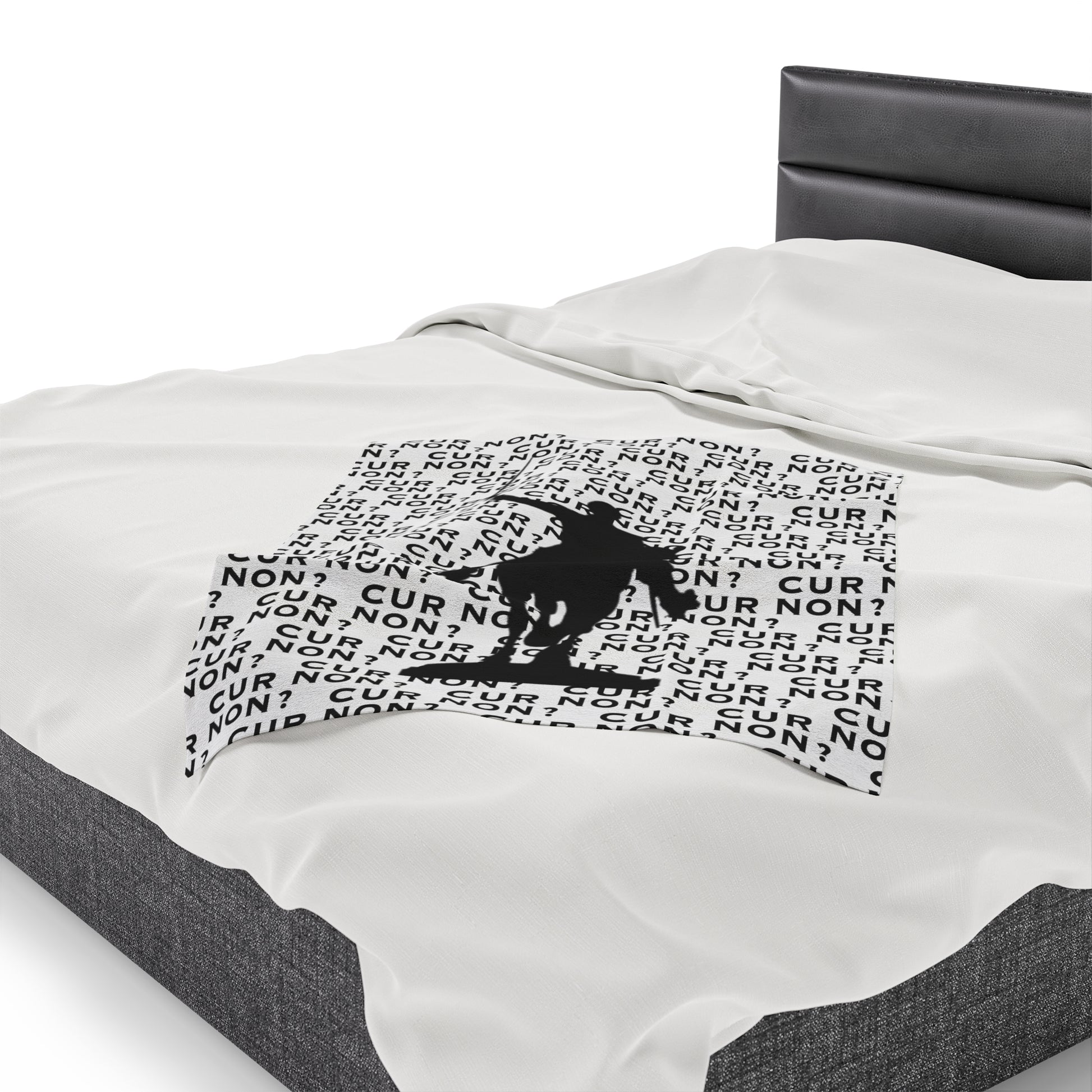 lafayette blanket Marquis de Lafayette silhouette and cur non motto on a blanket in black and white