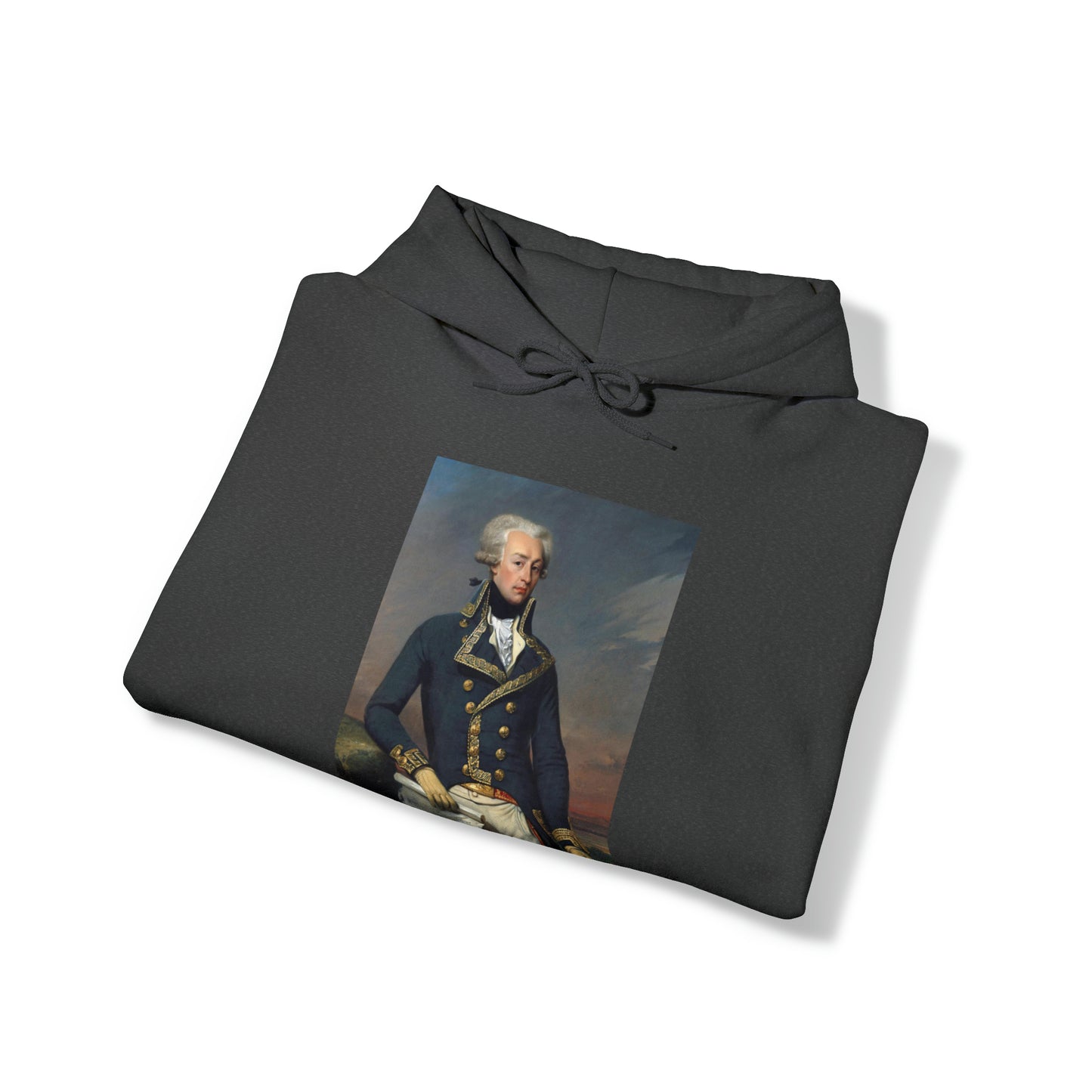 Two-Sided Marquis de Lafayette Classic Unisex Heavy Blend Hooded Sweatshirt With Quote