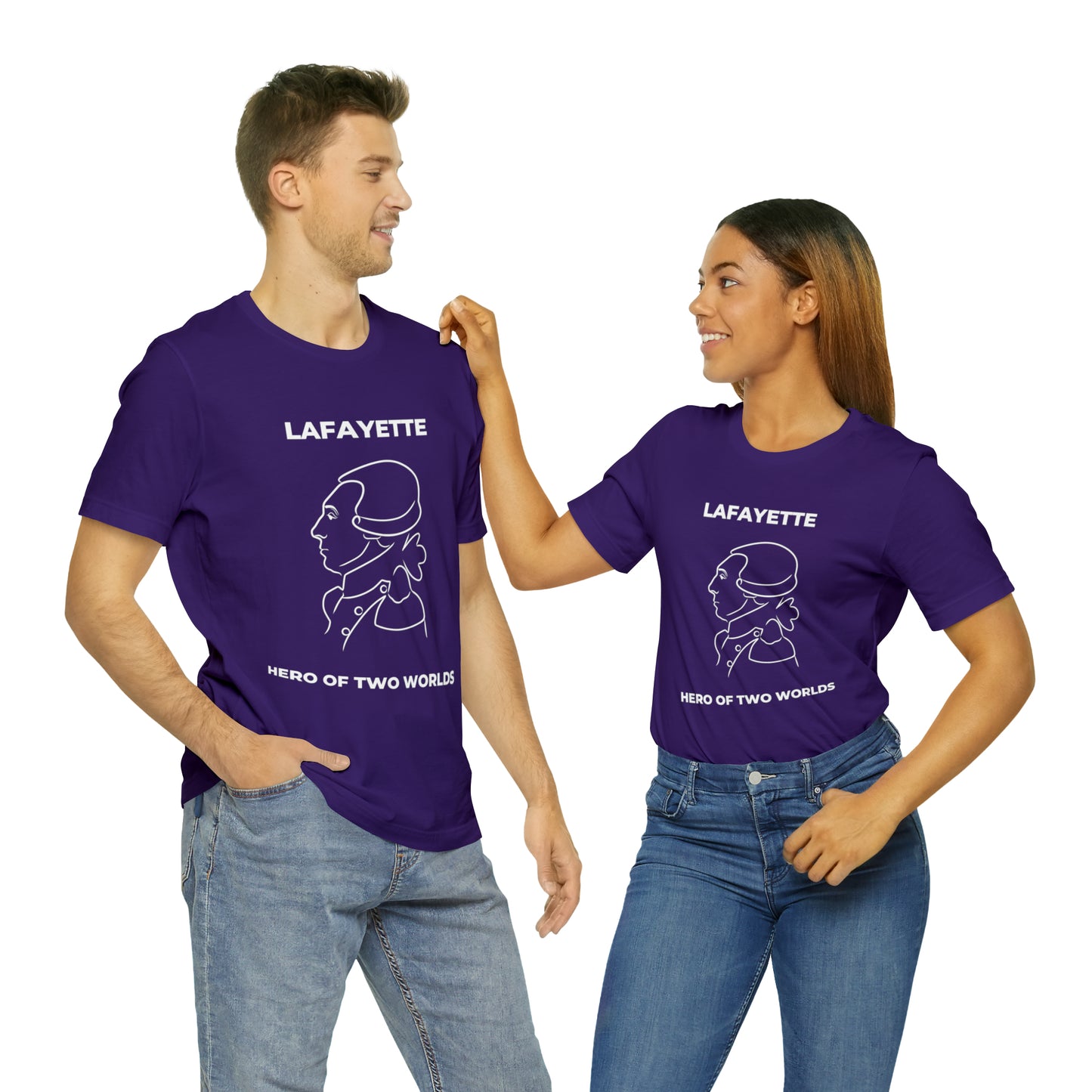 Lafayette Hero of Two Worlds Design - Marquis de Lafayette Unisex Jersey Short Sleeve Tee -