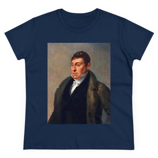 Lafayette Women's Tee Cap Sleeves Midweight Cotton - Slightly Fitted - 1820, Bicentennial, Marquis de Lafayette, History, History Teacher,
