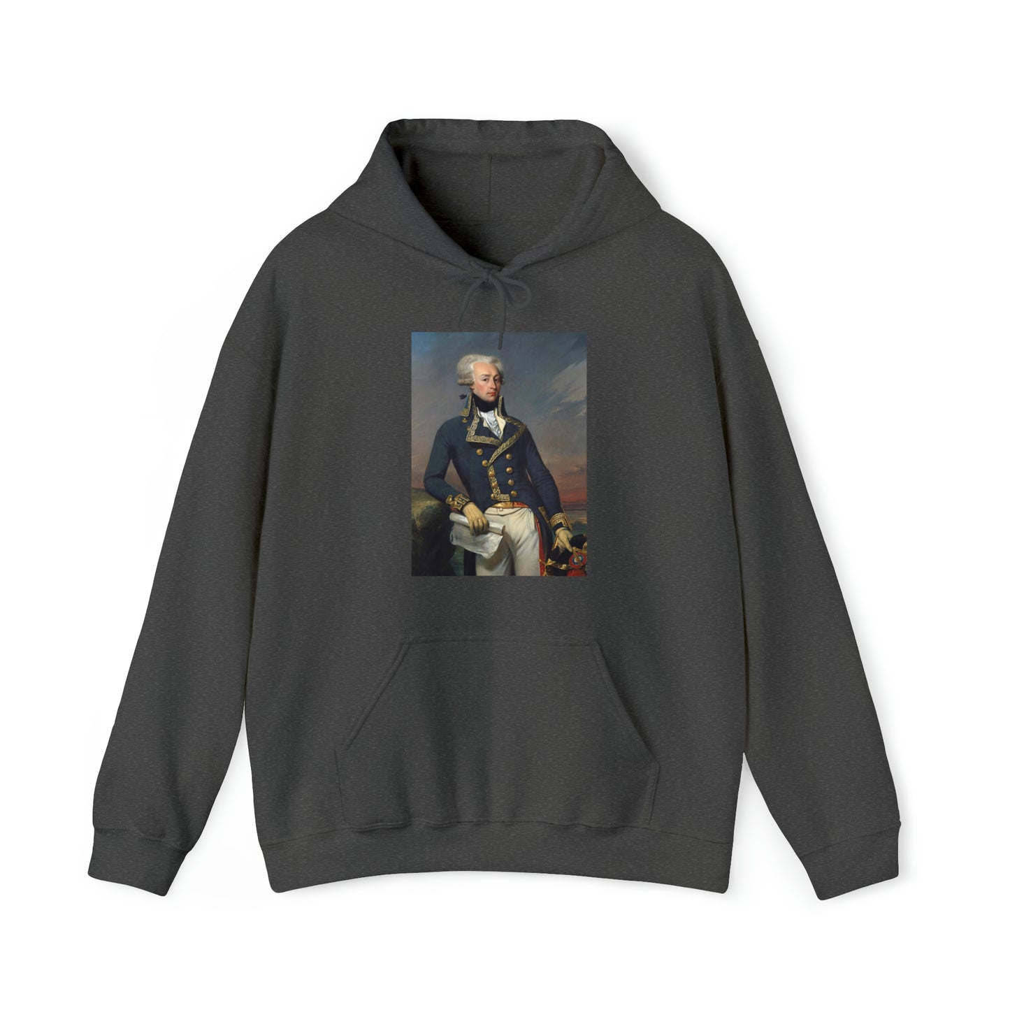 Two-Sided Marquis de Lafayette Classic Unisex Heavy Blend Hooded Sweatshirt With Quote