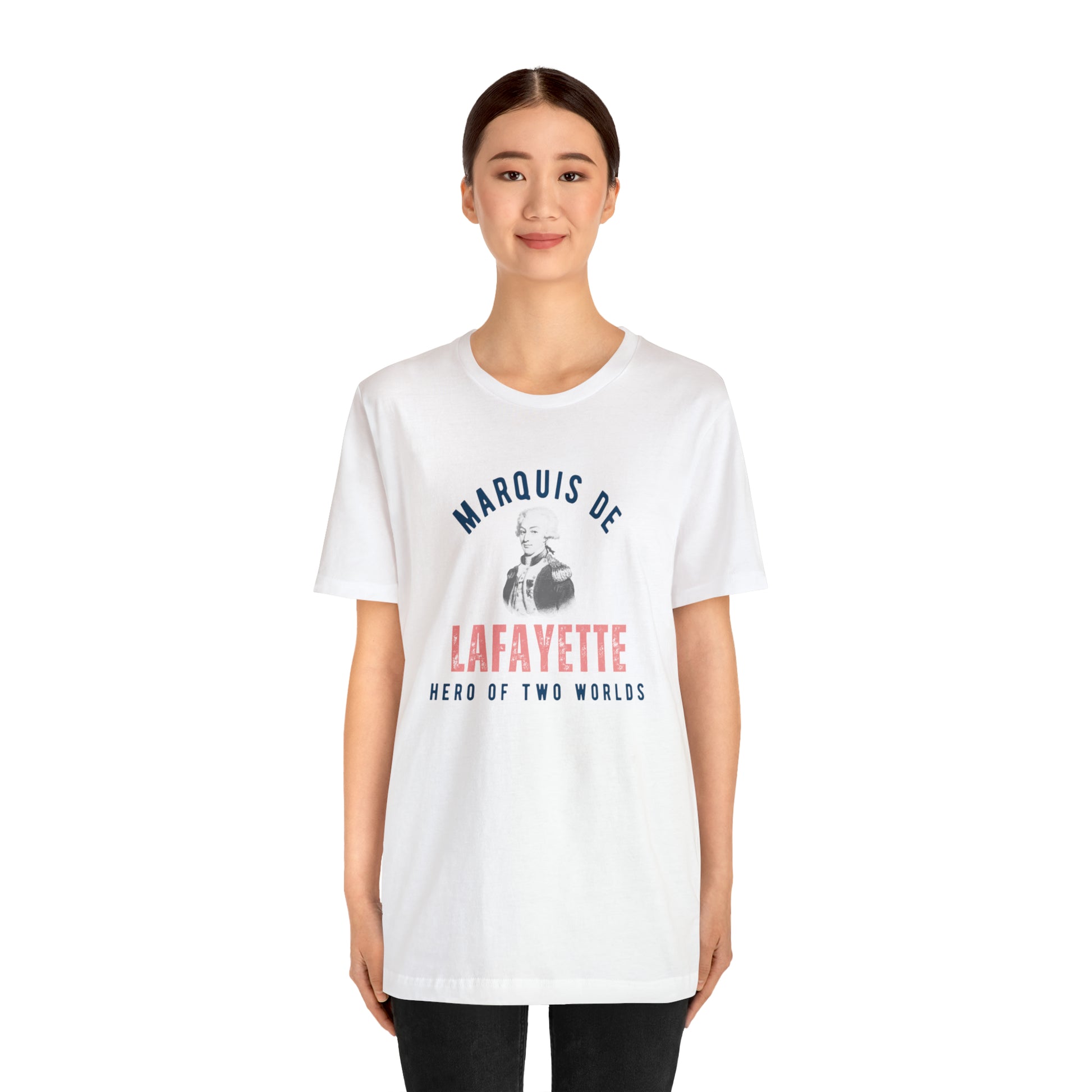 Lafayette Marquis de Lafayette Hero of Two Worlds T-shirt with portrait