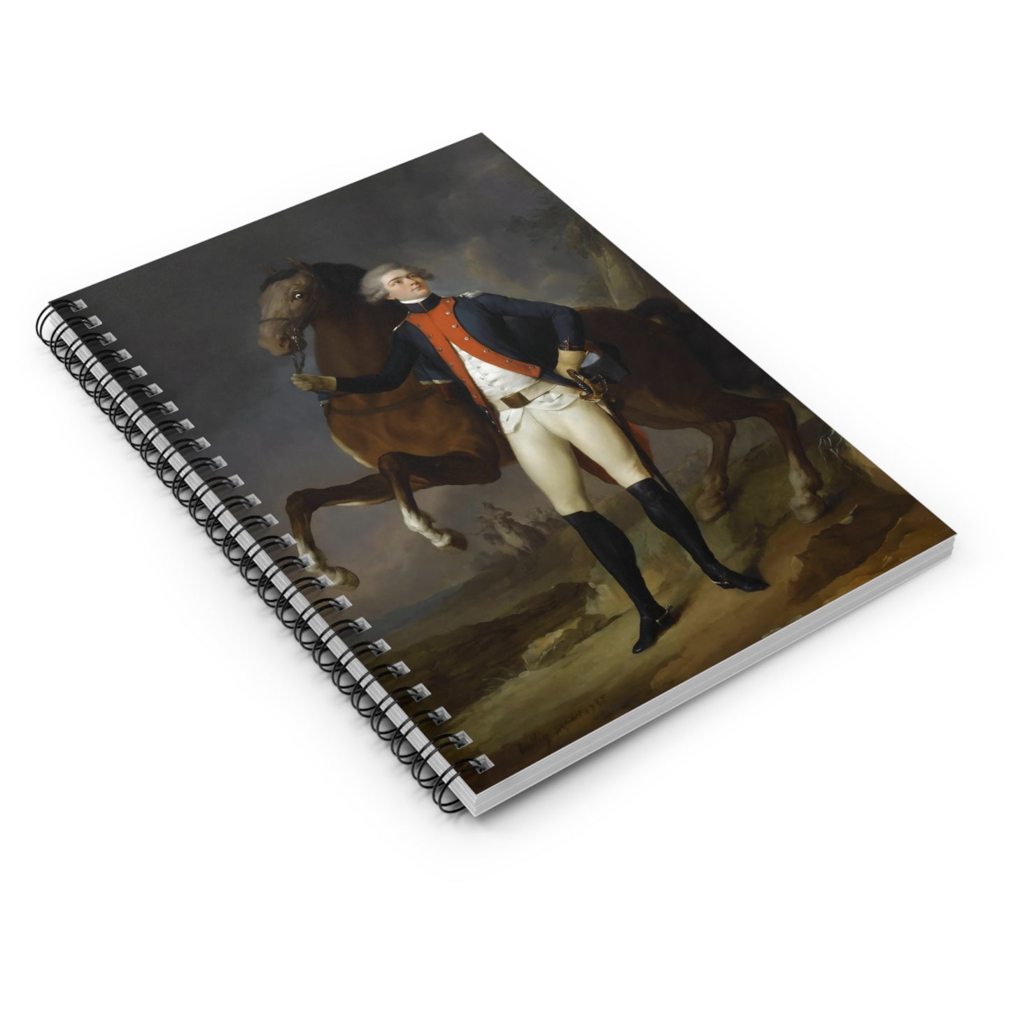 Lafayette Young American Revolution Portrait Spiral Notebook - 6"x 8" lined-page notebook