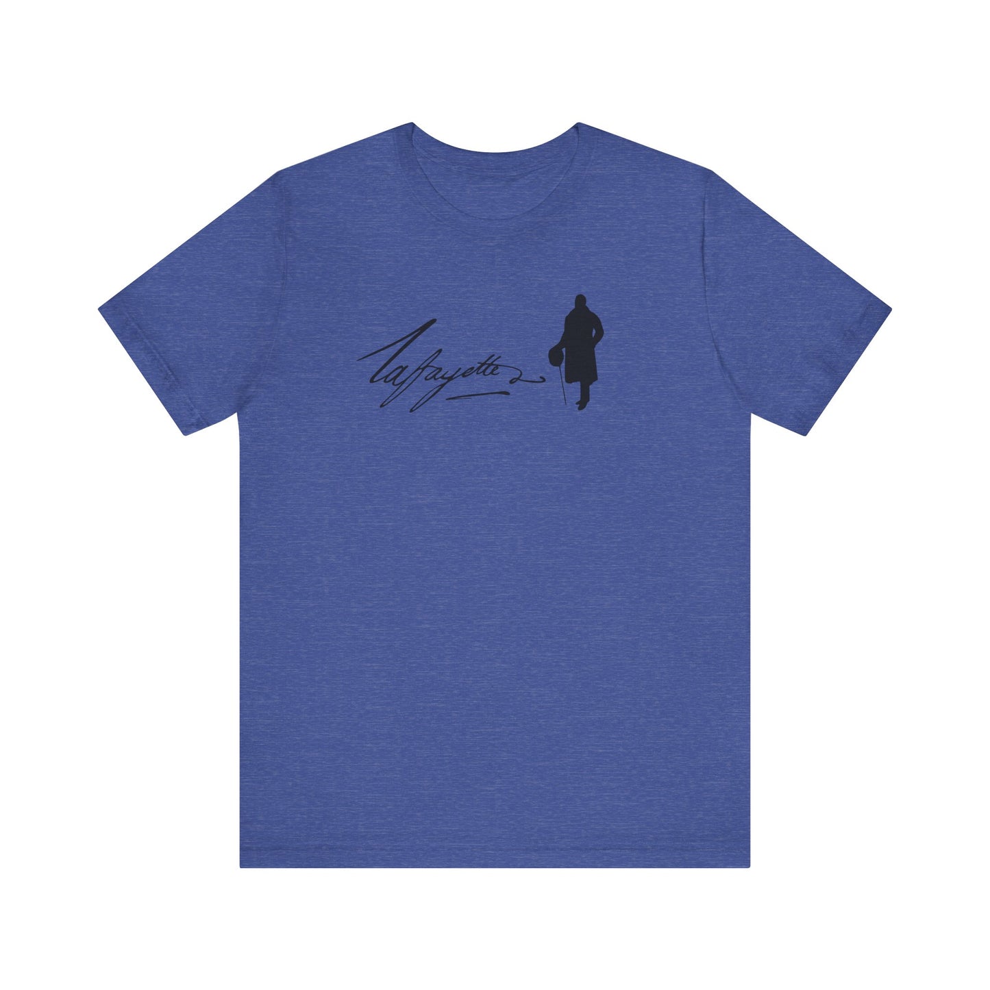 Marquis de Lafayette Silhouette Signature Unisex Jersey Short Sleeve Tee - With Lafayette Quote