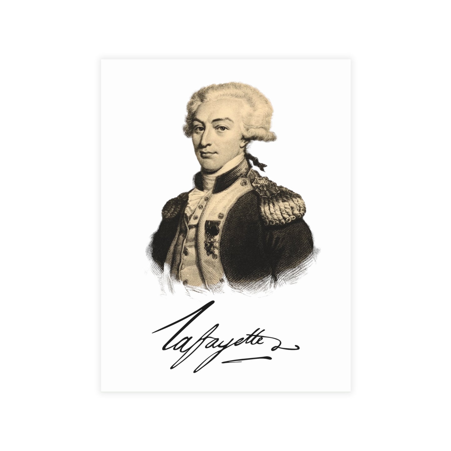 Lafayette Bust Portrait Postcard Bundles (envelopes included)