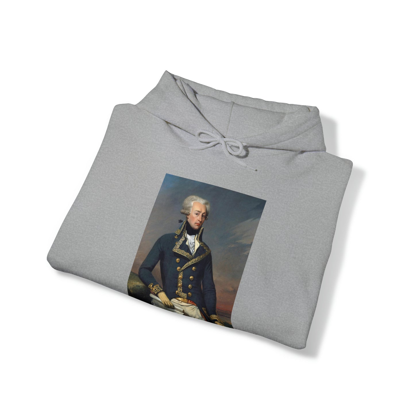 Two-Sided Marquis de Lafayette Classic Unisex Heavy Blend Hooded Sweatshirt With Quote