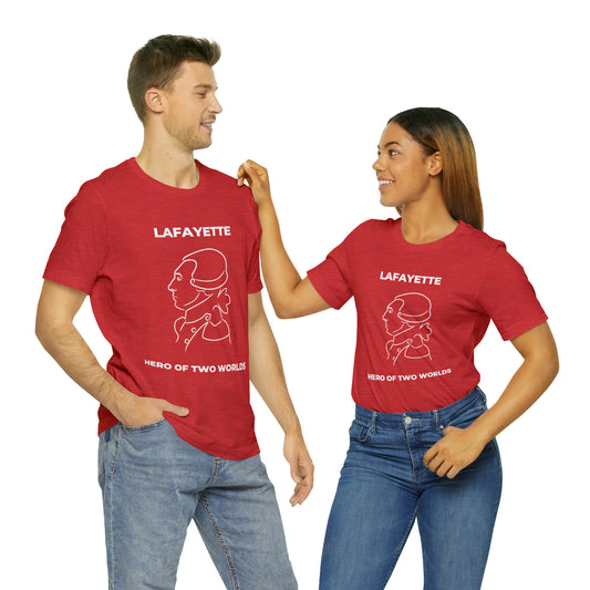 Lafayette Hero of Two Worlds Design - Marquis de Lafayette Unisex Jersey Short Sleeve Tee -