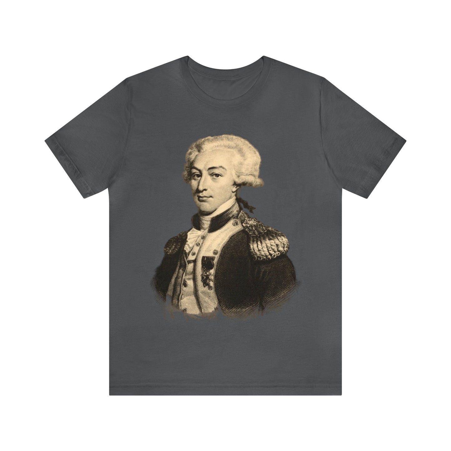 Lafayette Portrait T-shirt - Unisex Jersey Short Sleeve - The Nation's Guest, Marquis de Lafayette, Hero of Two Worlds