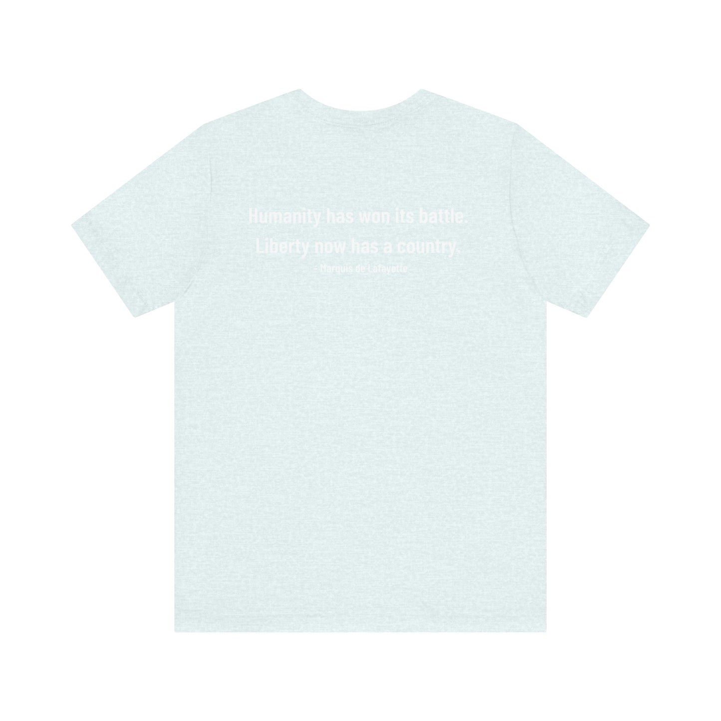 Marquis de Lafayette Silhouette Signature Unisex Jersey Short Sleeve Tee - With Lafayette Quote