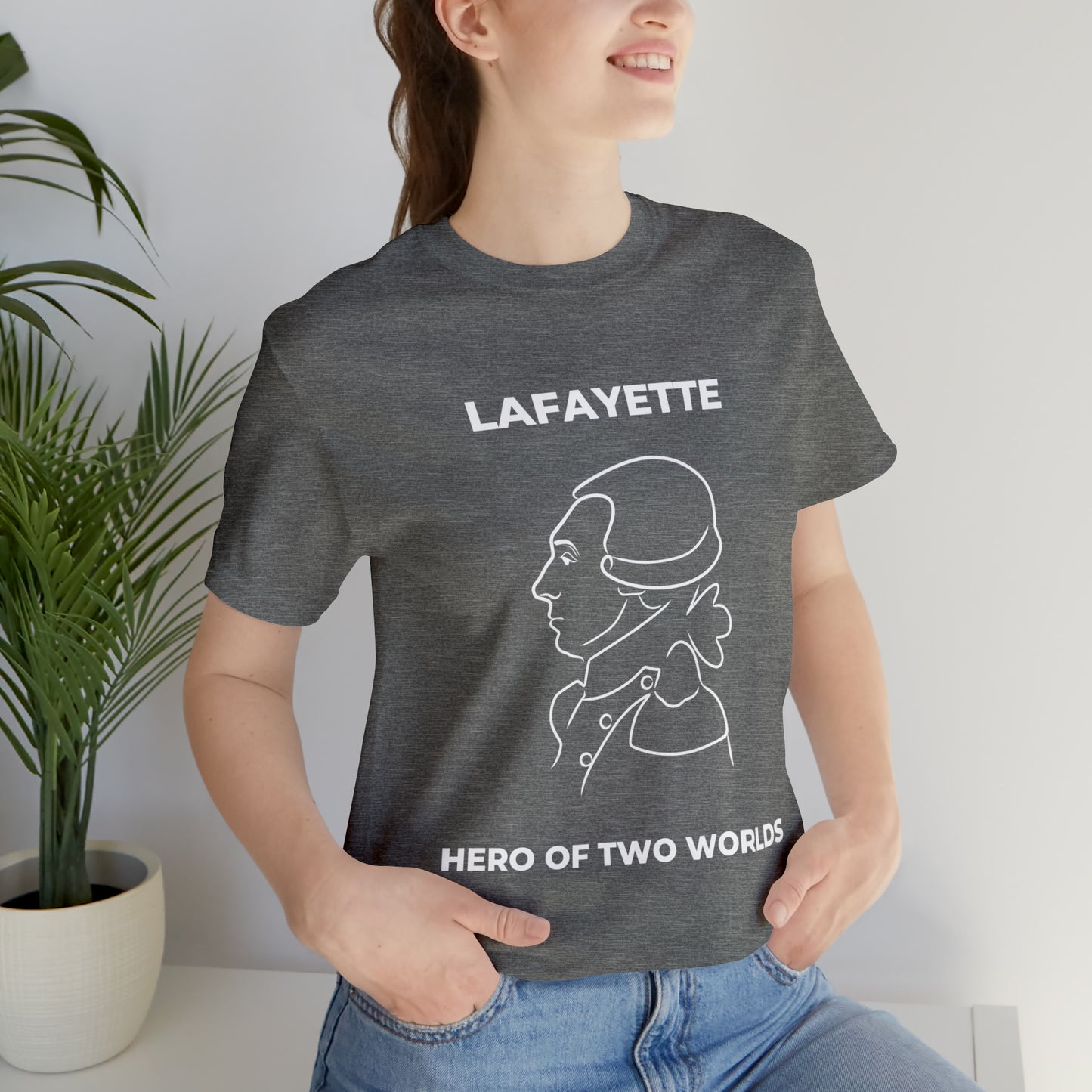 Lafayette Hero of Two Worlds Design - Marquis de Lafayette Unisex Jersey Short Sleeve Tee -