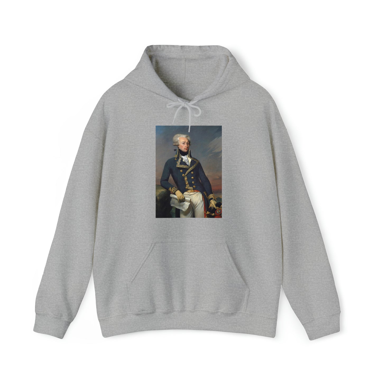 Two-Sided Marquis de Lafayette Classic Unisex Heavy Blend Hooded Sweatshirt With Quote