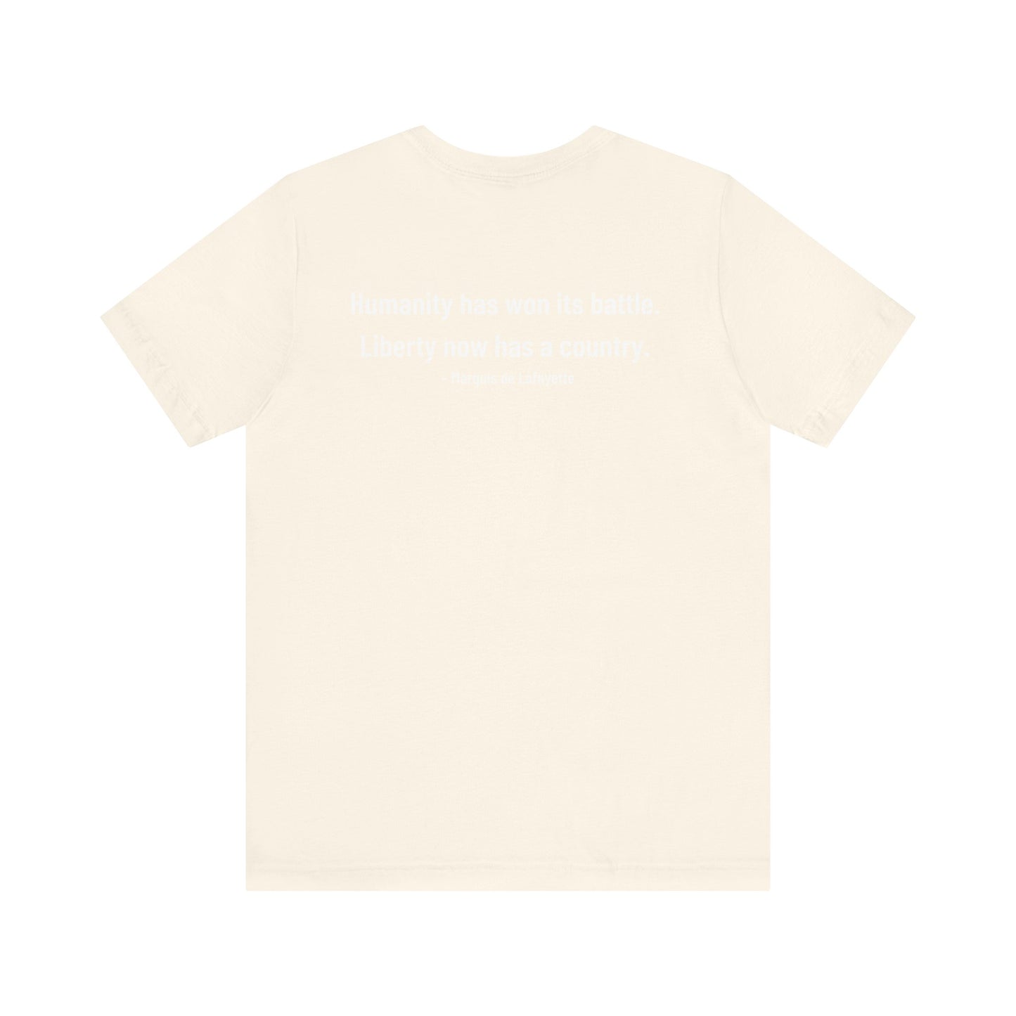 Marquis de Lafayette Silhouette Signature Unisex Jersey Short Sleeve Tee - With Lafayette Quote