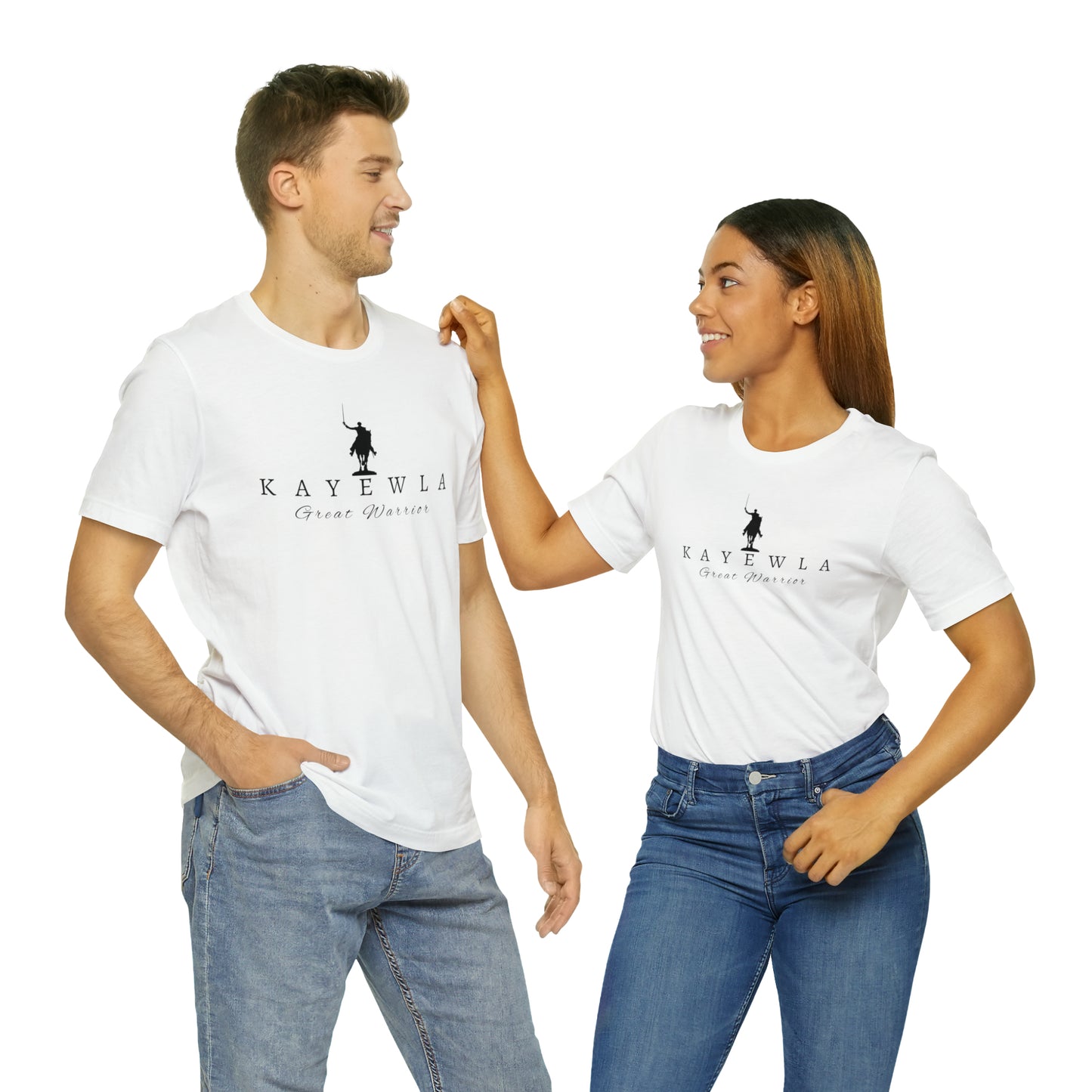 Lafayette Kayewla Great Warrior Unisex Short Sleeve Tee - White Letters