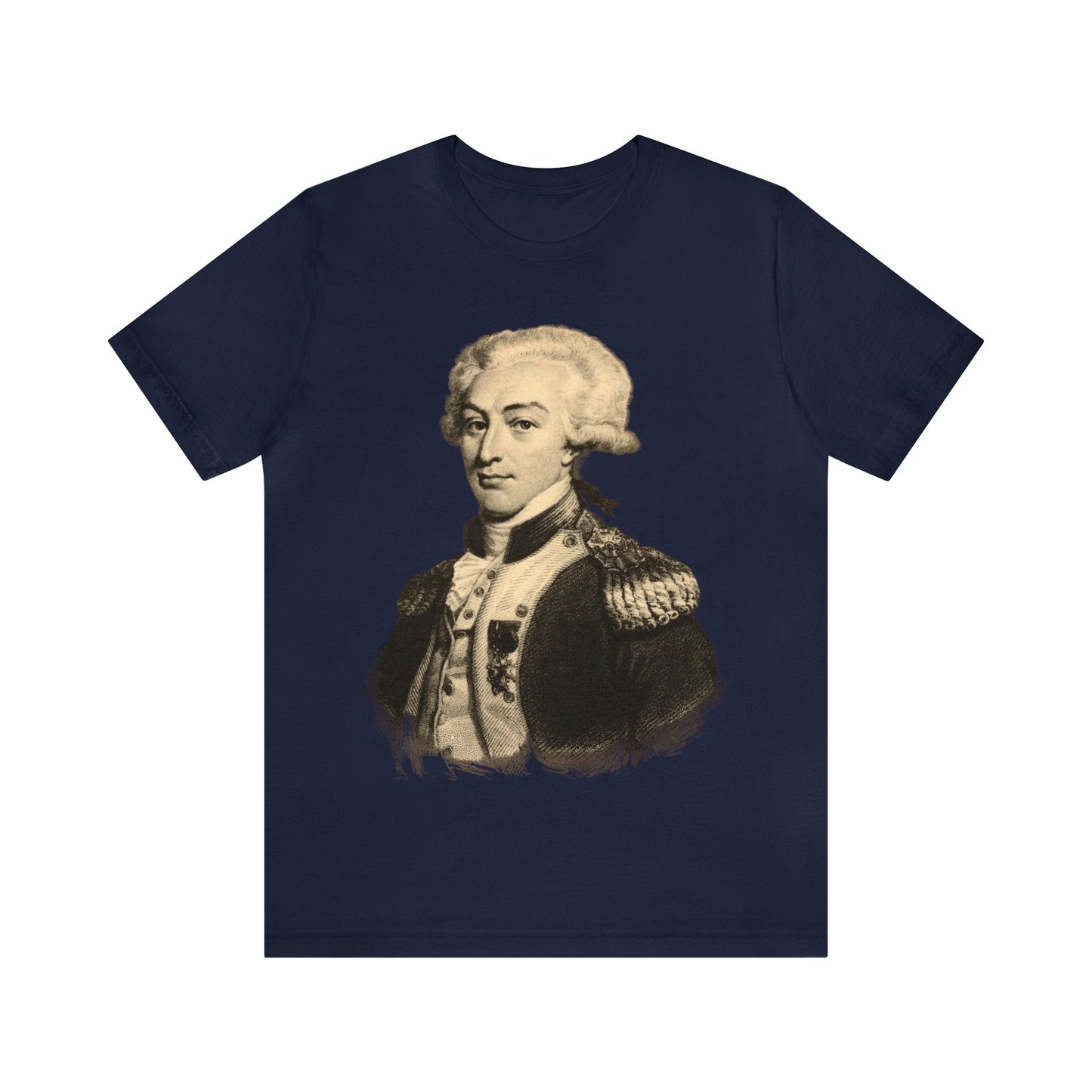Lafayette Portrait T-shirt - Unisex Jersey Short Sleeve - The Nation's Guest, Marquis de Lafayette, Hero of Two Worlds