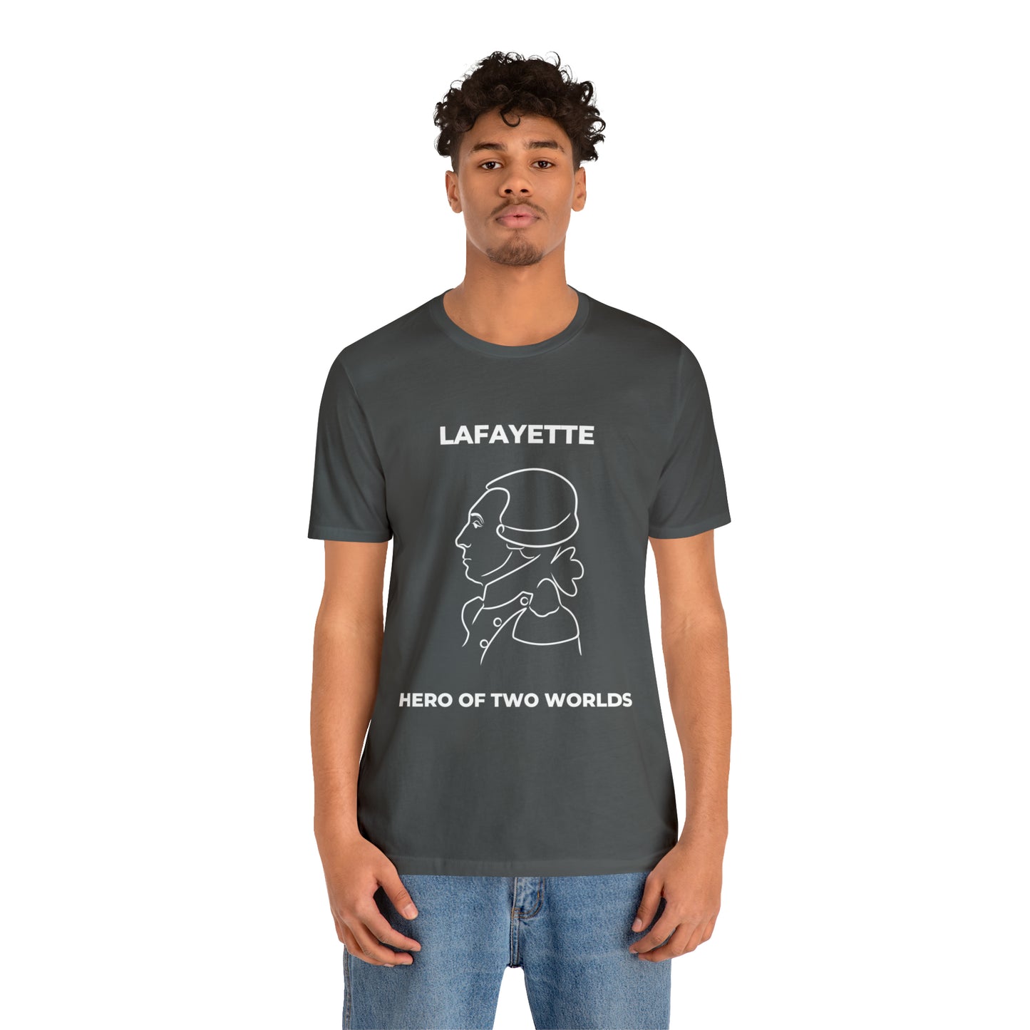 Lafayette Hero of Two Worlds Design - Marquis de Lafayette Unisex Jersey Short Sleeve Tee -