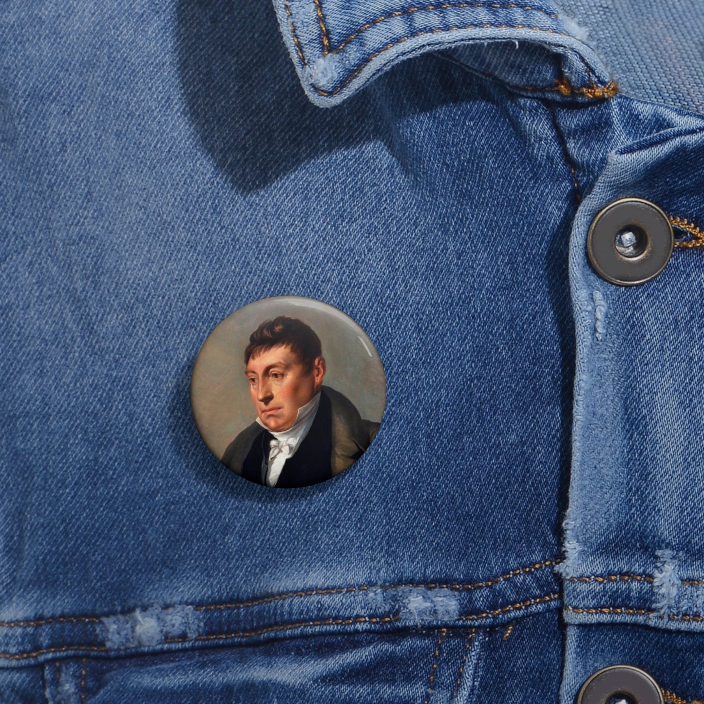 1820's Gentleman Lafayette Button Pin - 2 sizes