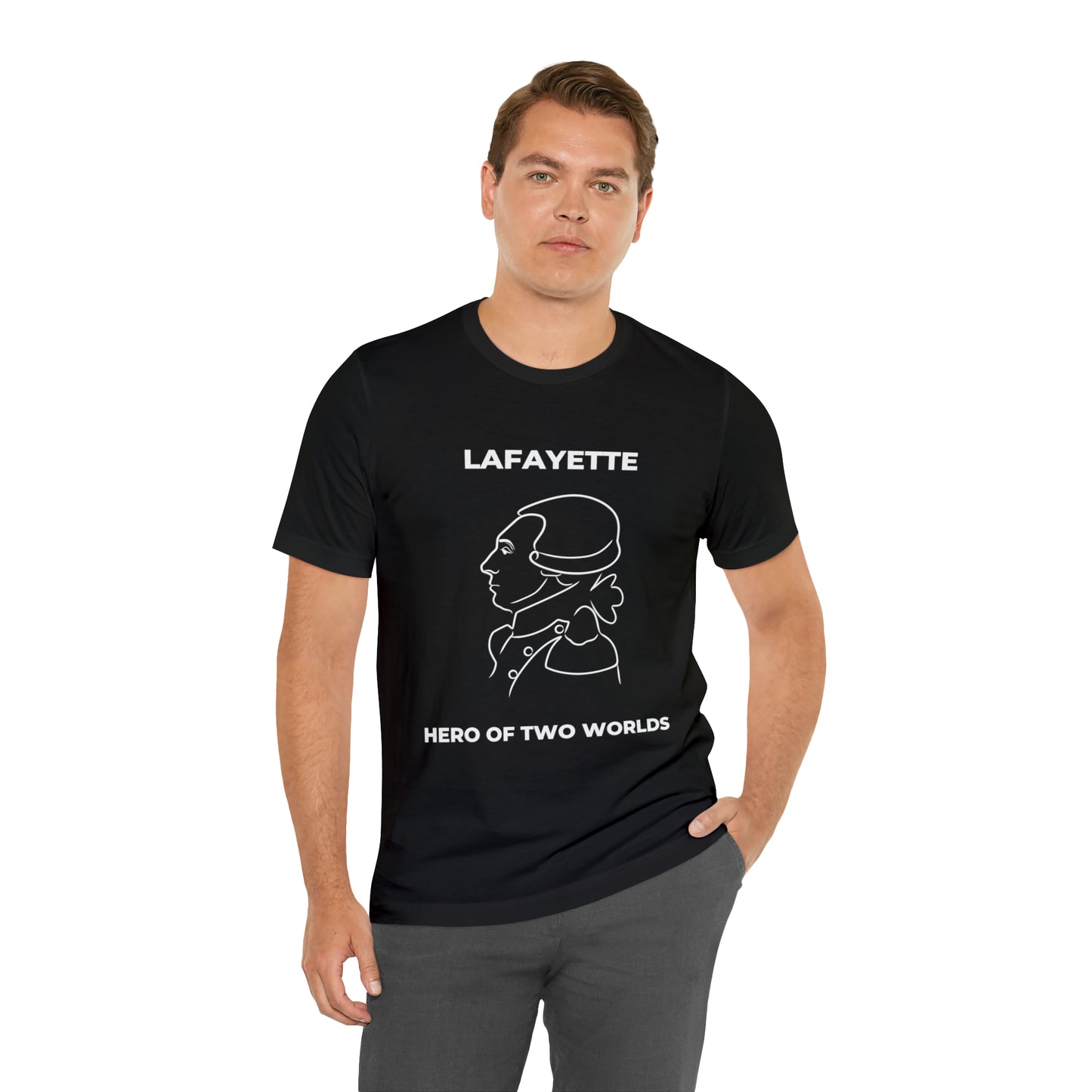 Lafayette Hero of Two Worlds Design - Marquis de Lafayette Unisex Jersey Short Sleeve Tee -